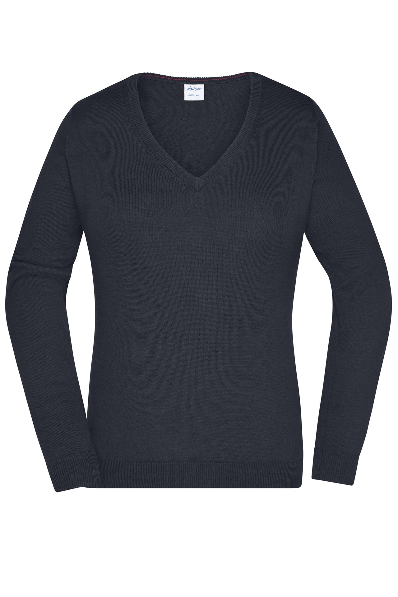 Pullover Senhora Decote V em Algodão Clássico