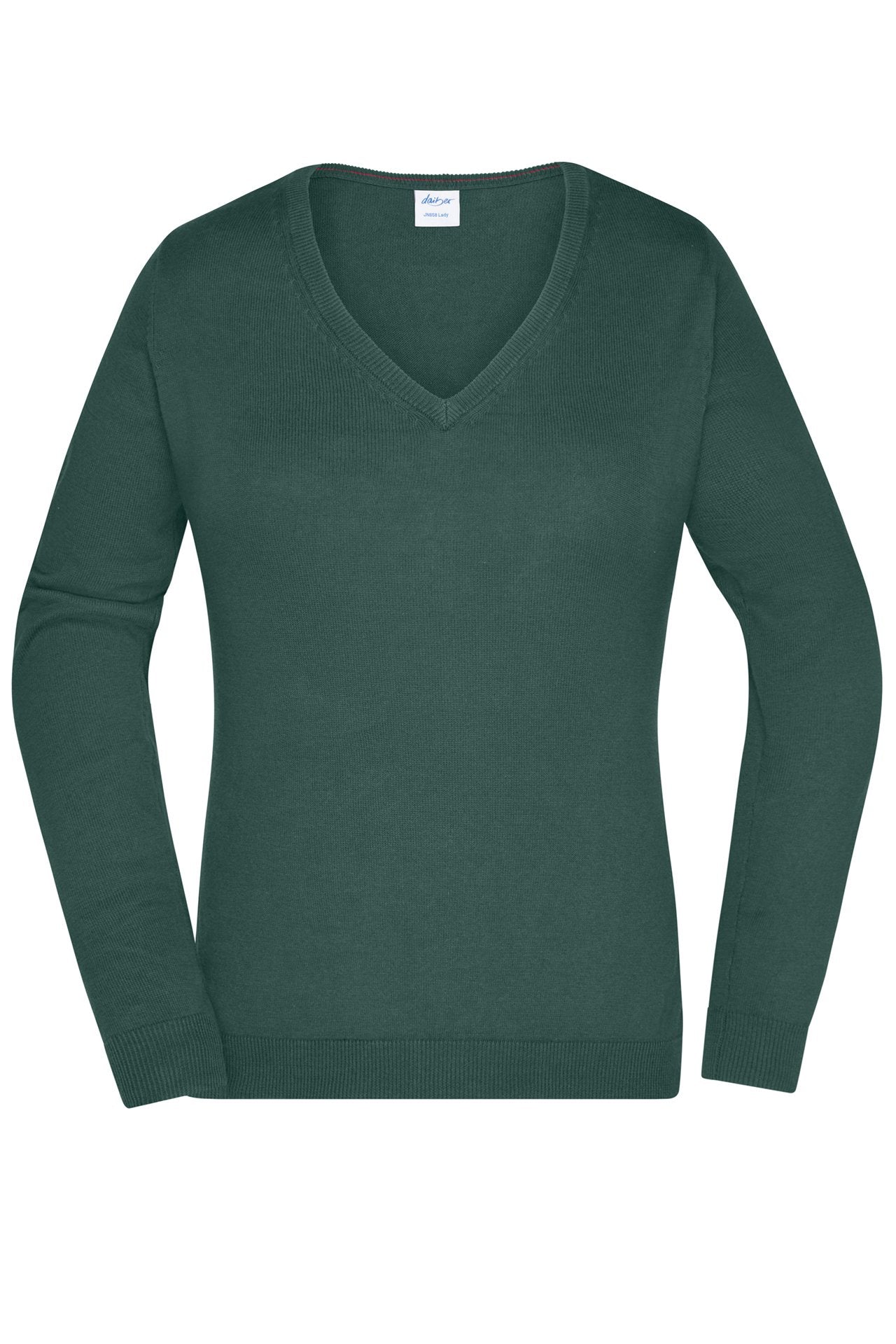 Pullover Senhora Decote V em Algodão Clássico