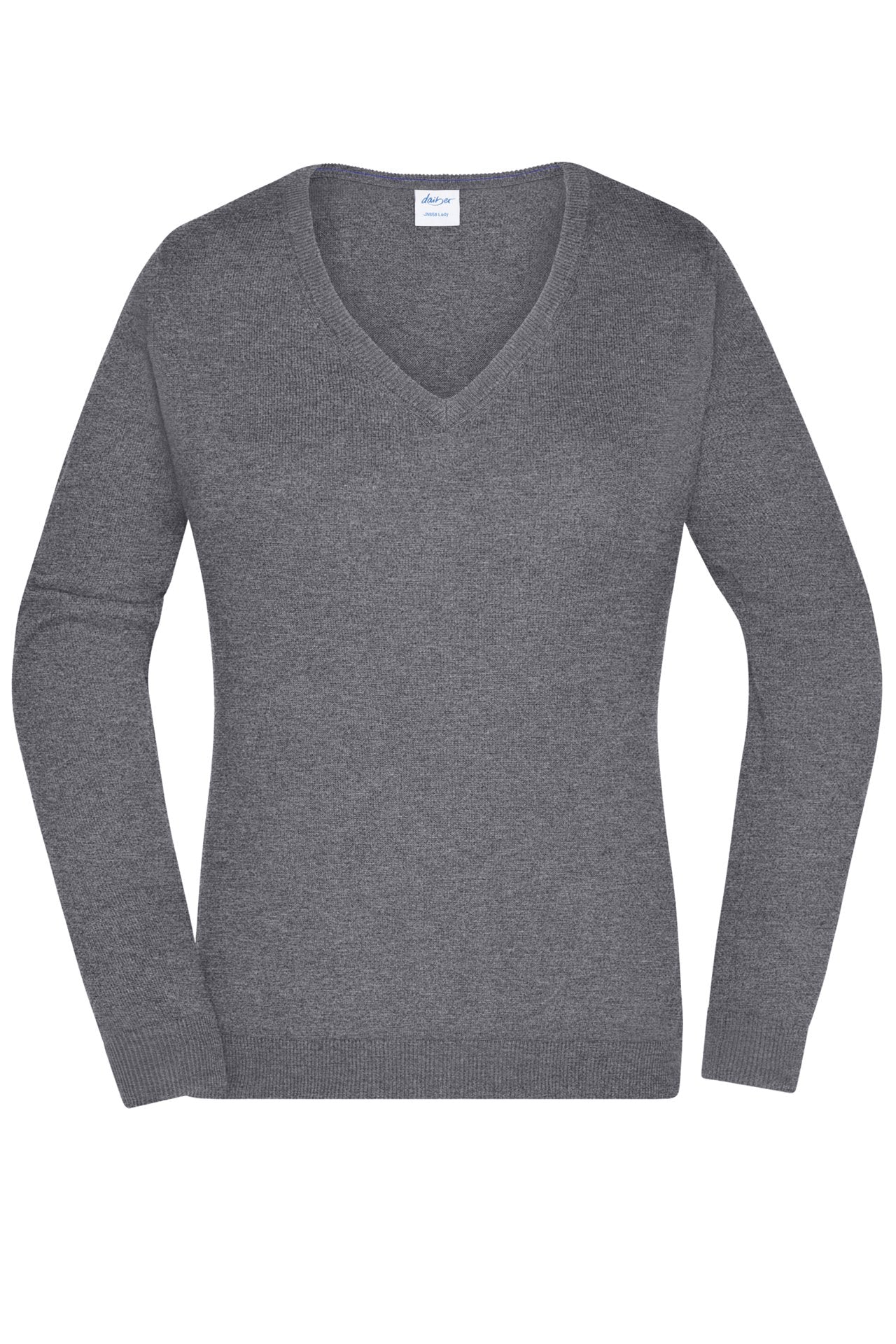 Pullover Senhora Decote V em Algodão Clássico