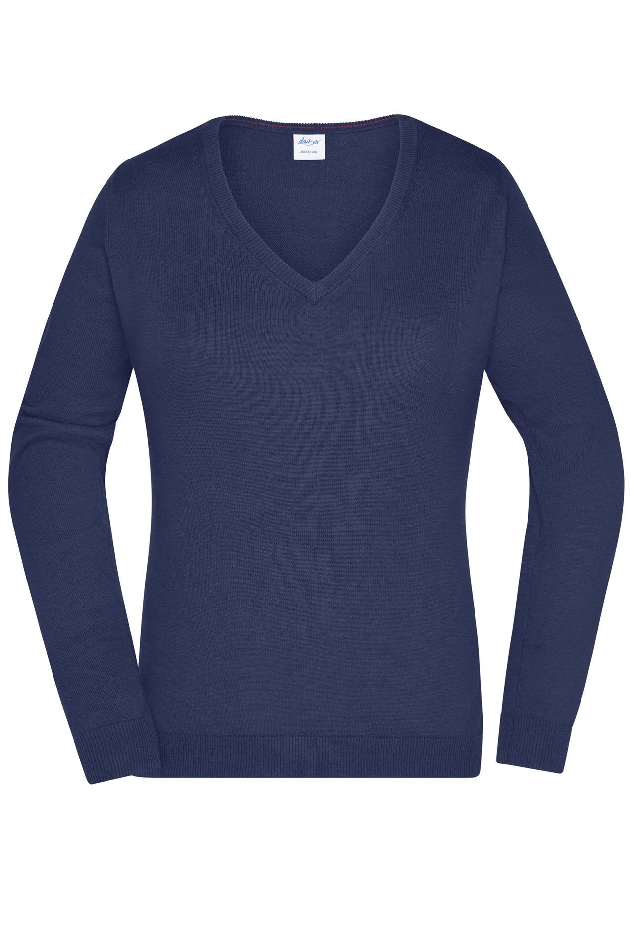 Pullover Senhora Decote V em Algodão Clássico