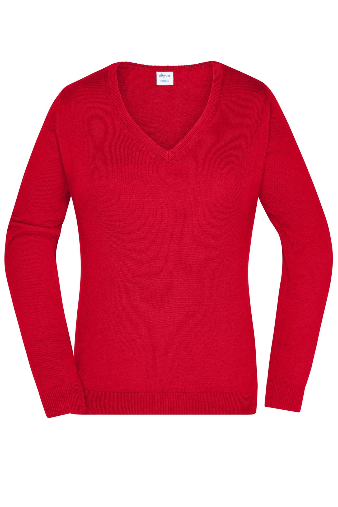 Pullover Senhora Decote V em Algodão Clássico