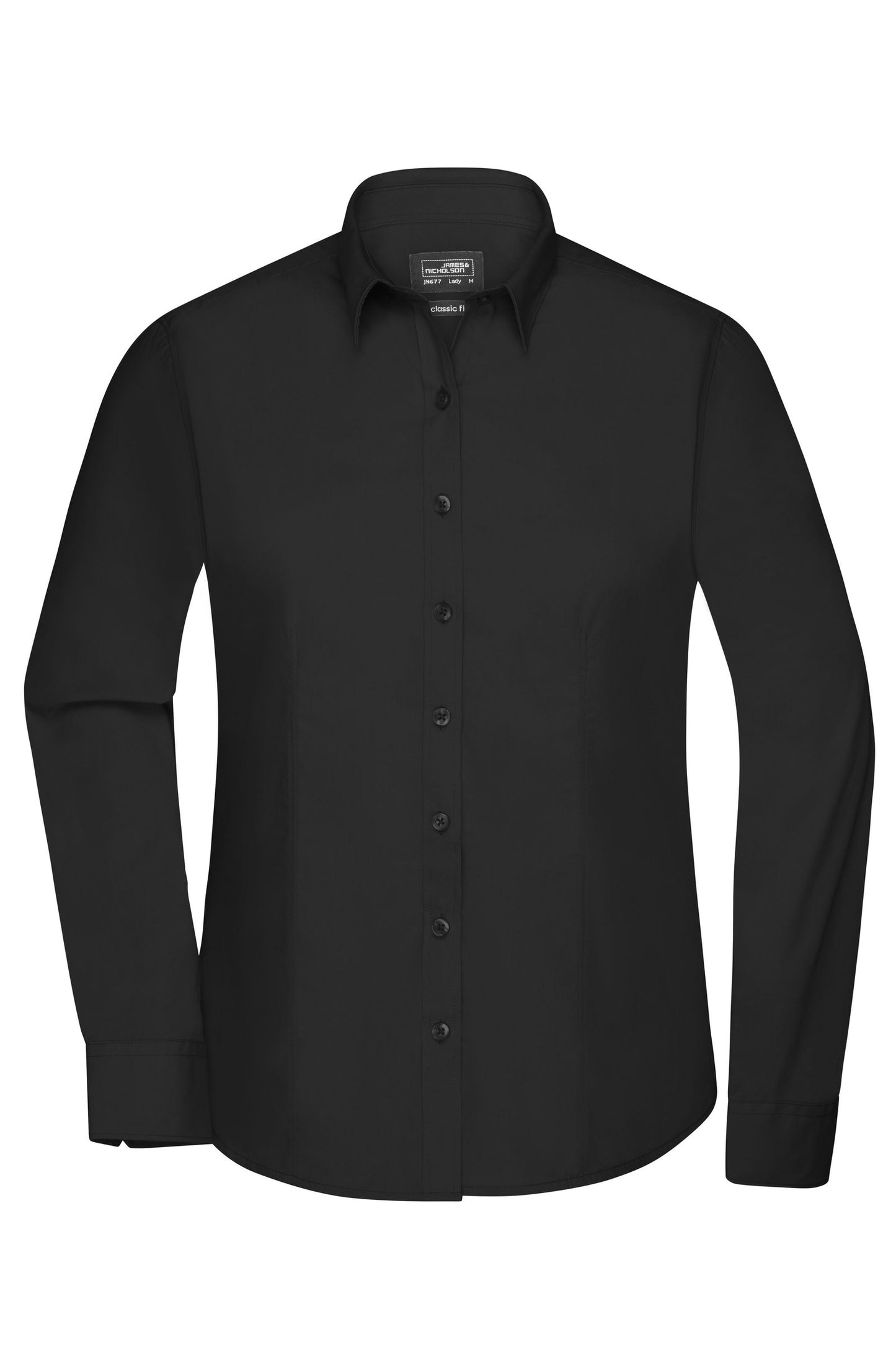 Camisa Senhora Manga Comprida em Popelina