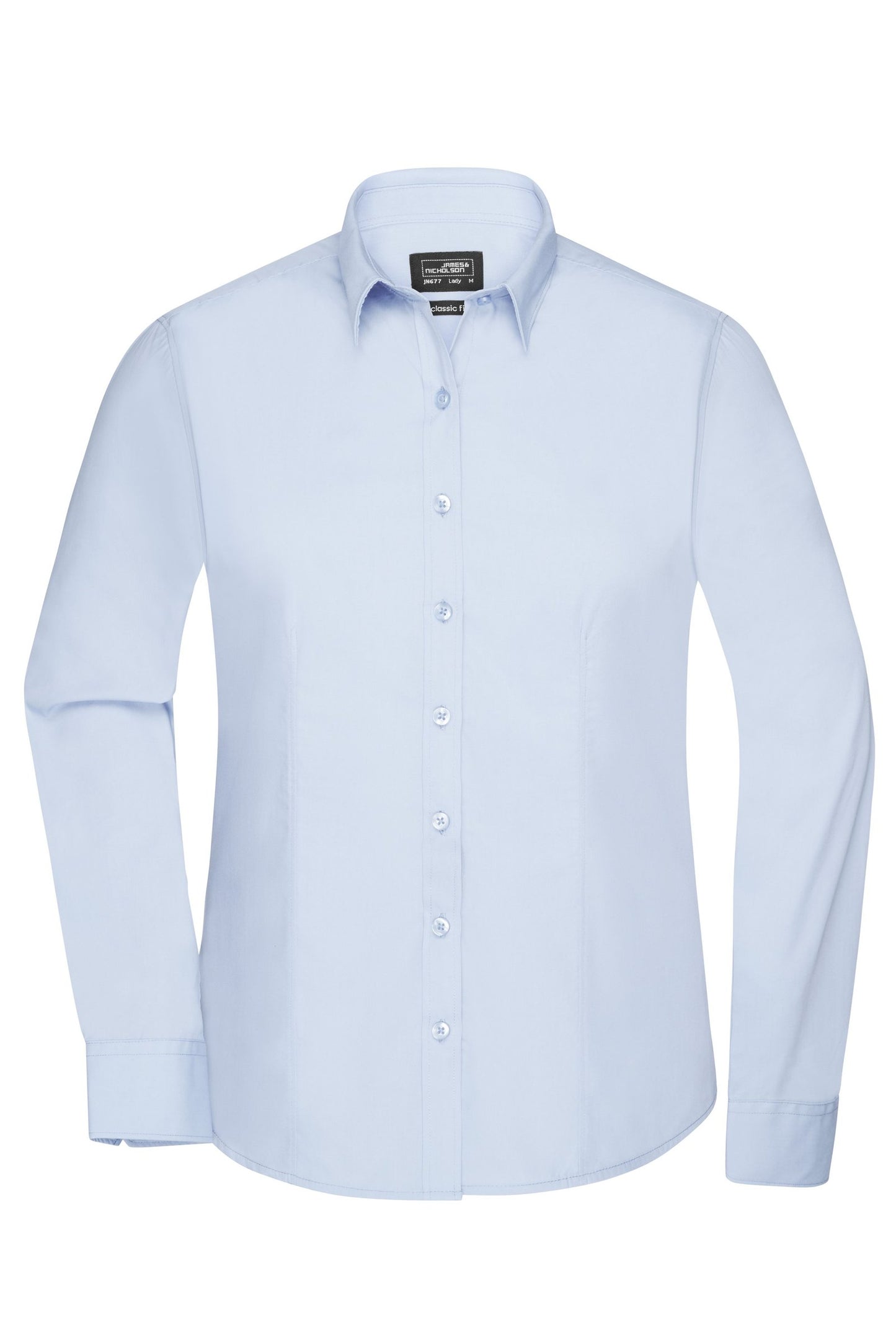 Camisa Senhora Manga Comprida em Popelina