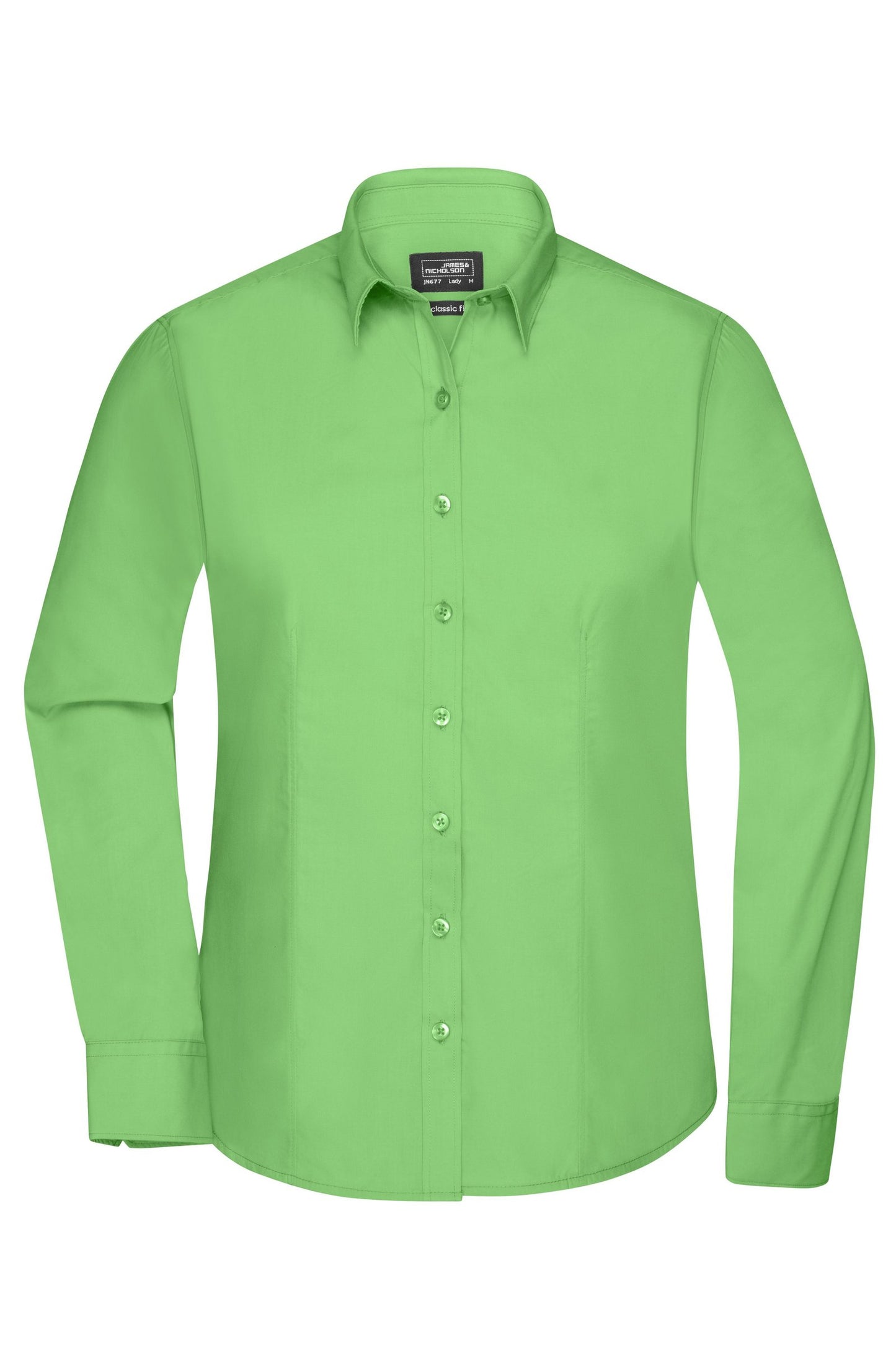 Camisa Senhora Manga Comprida em Popelina