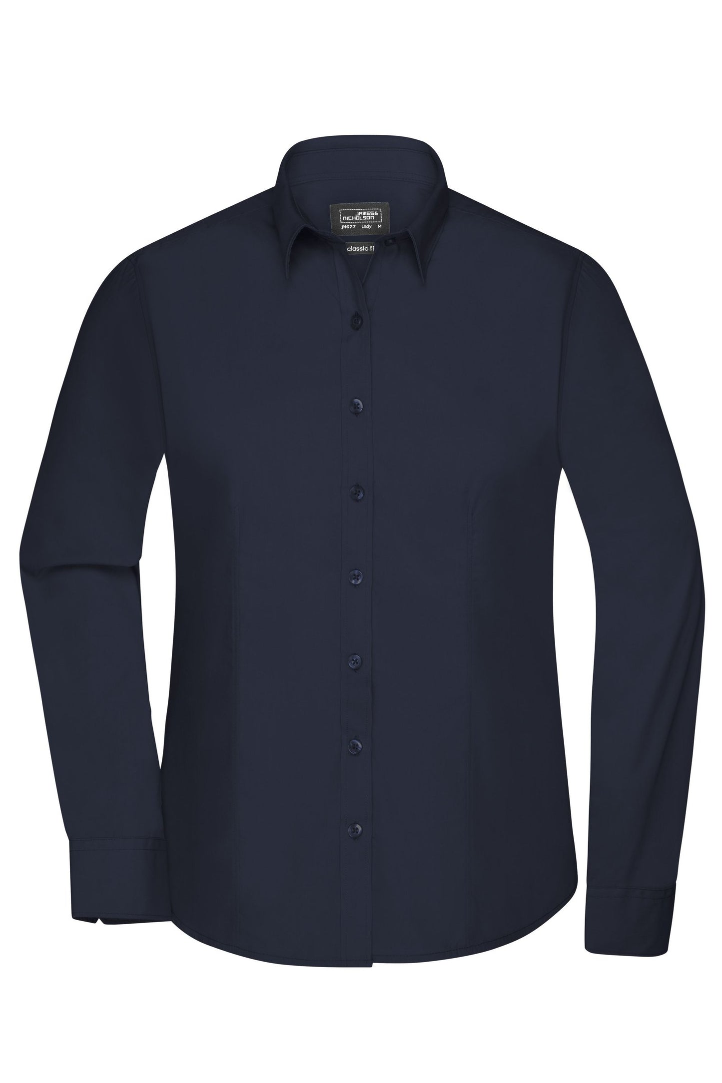 Camisa Senhora Manga Comprida em Popelina