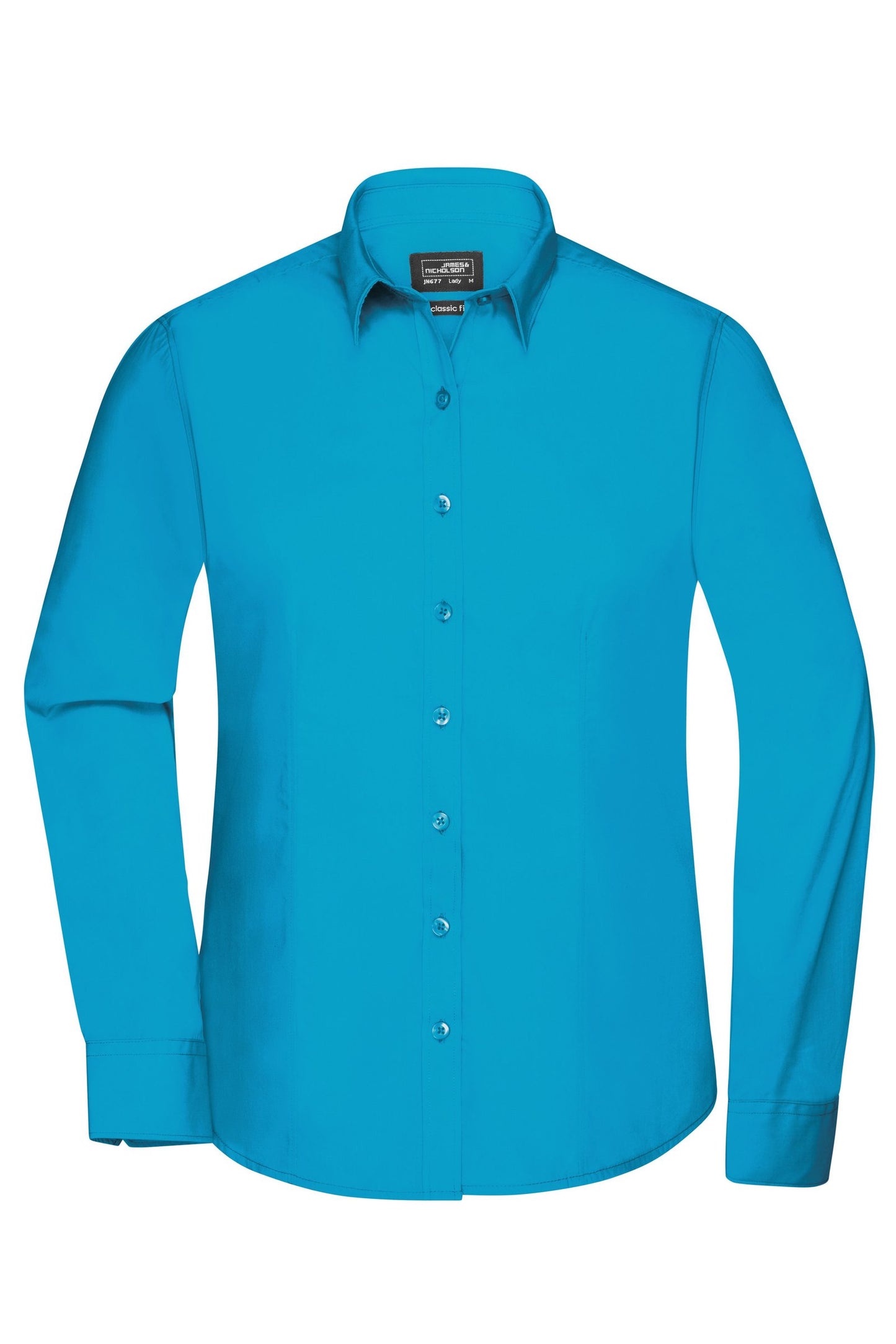Camisa Senhora Manga Comprida em Popelina