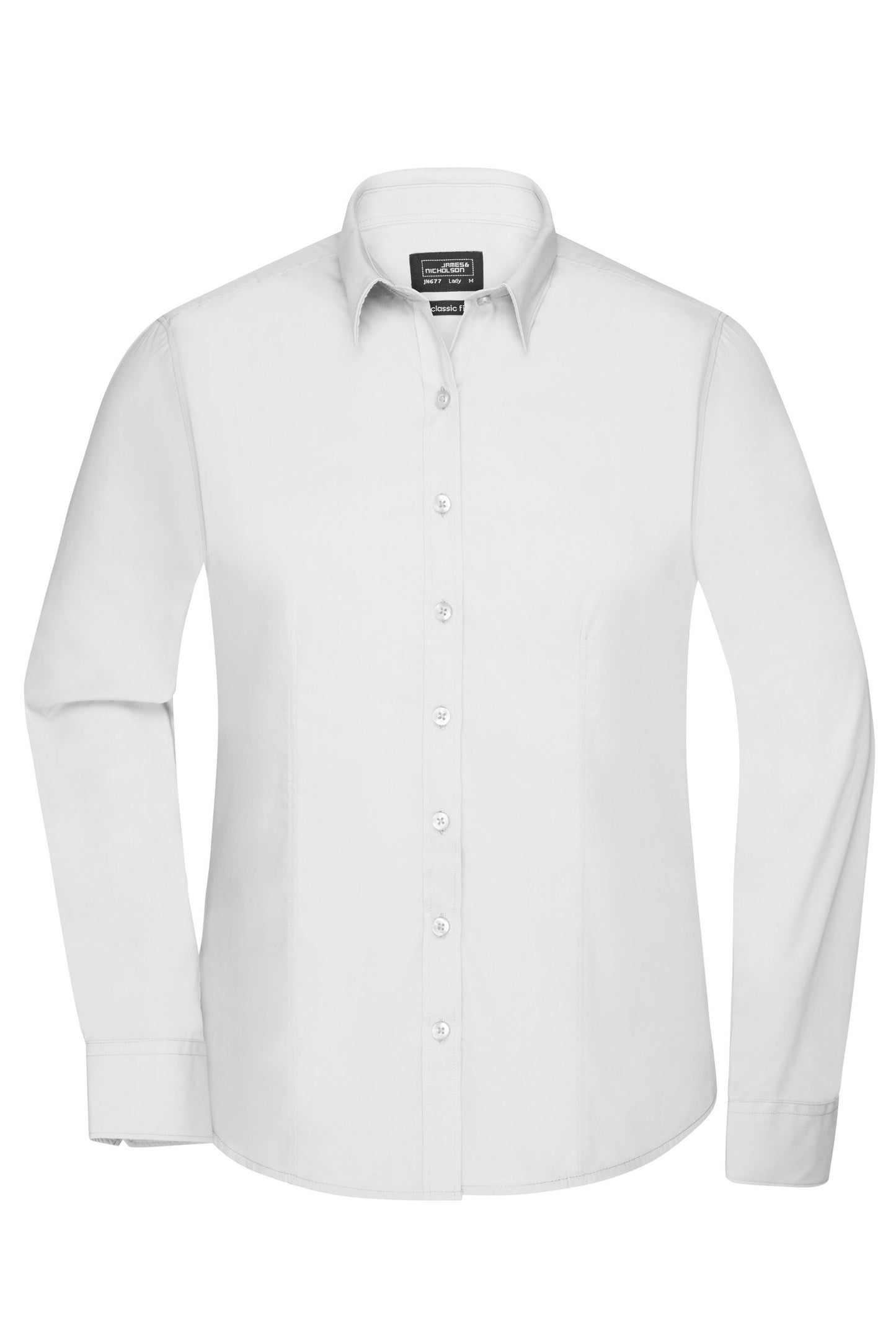 Camisa Senhora Manga Comprida em Popelina