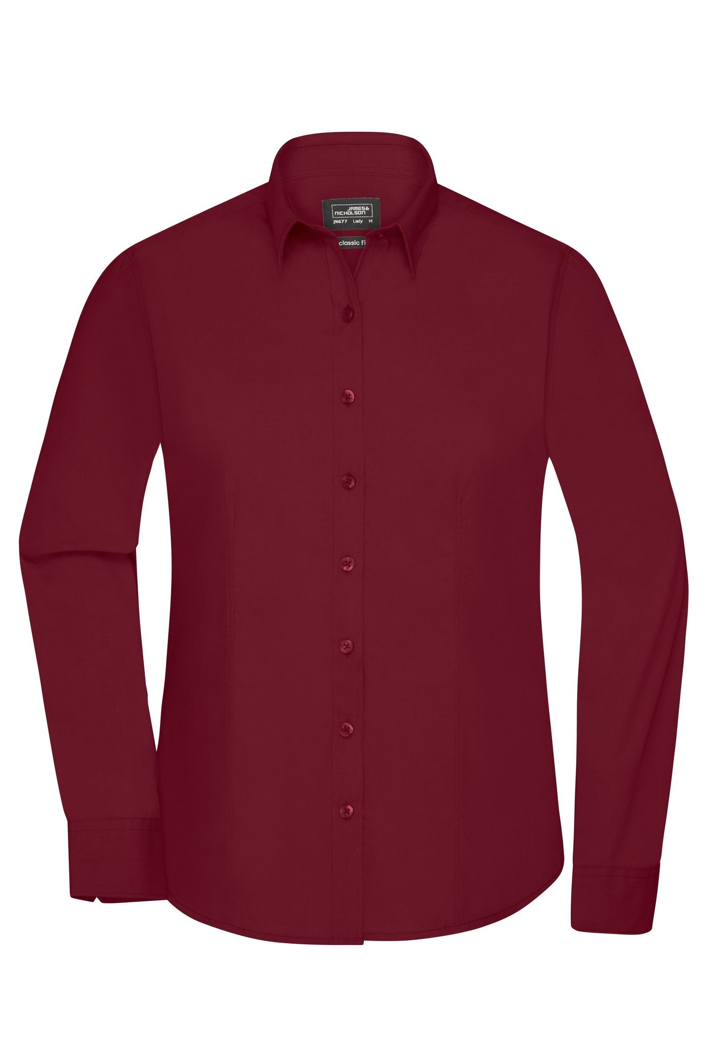 Camisa Senhora Manga Comprida em Popelina