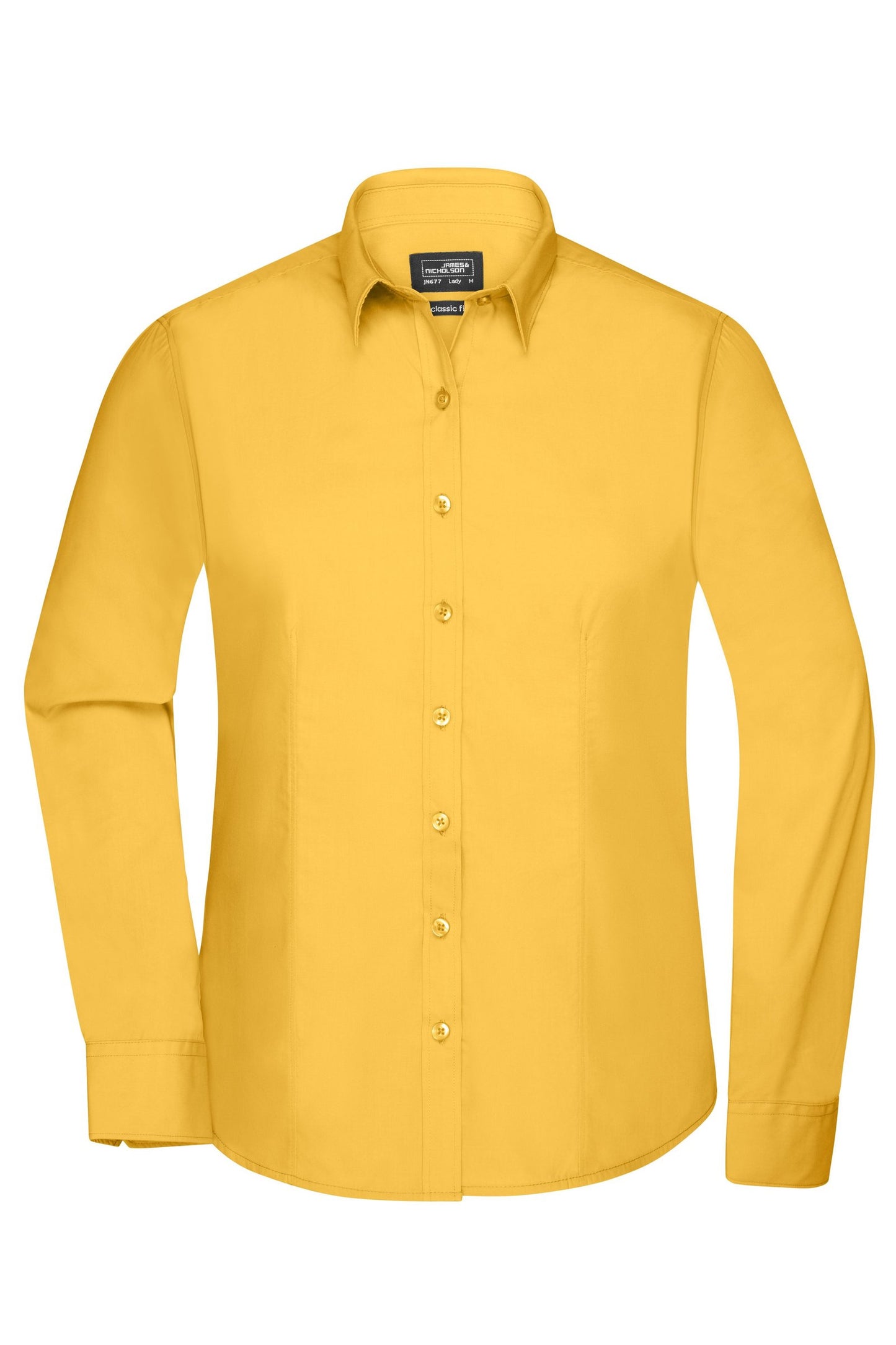 Camisa Senhora Manga Comprida em Popelina