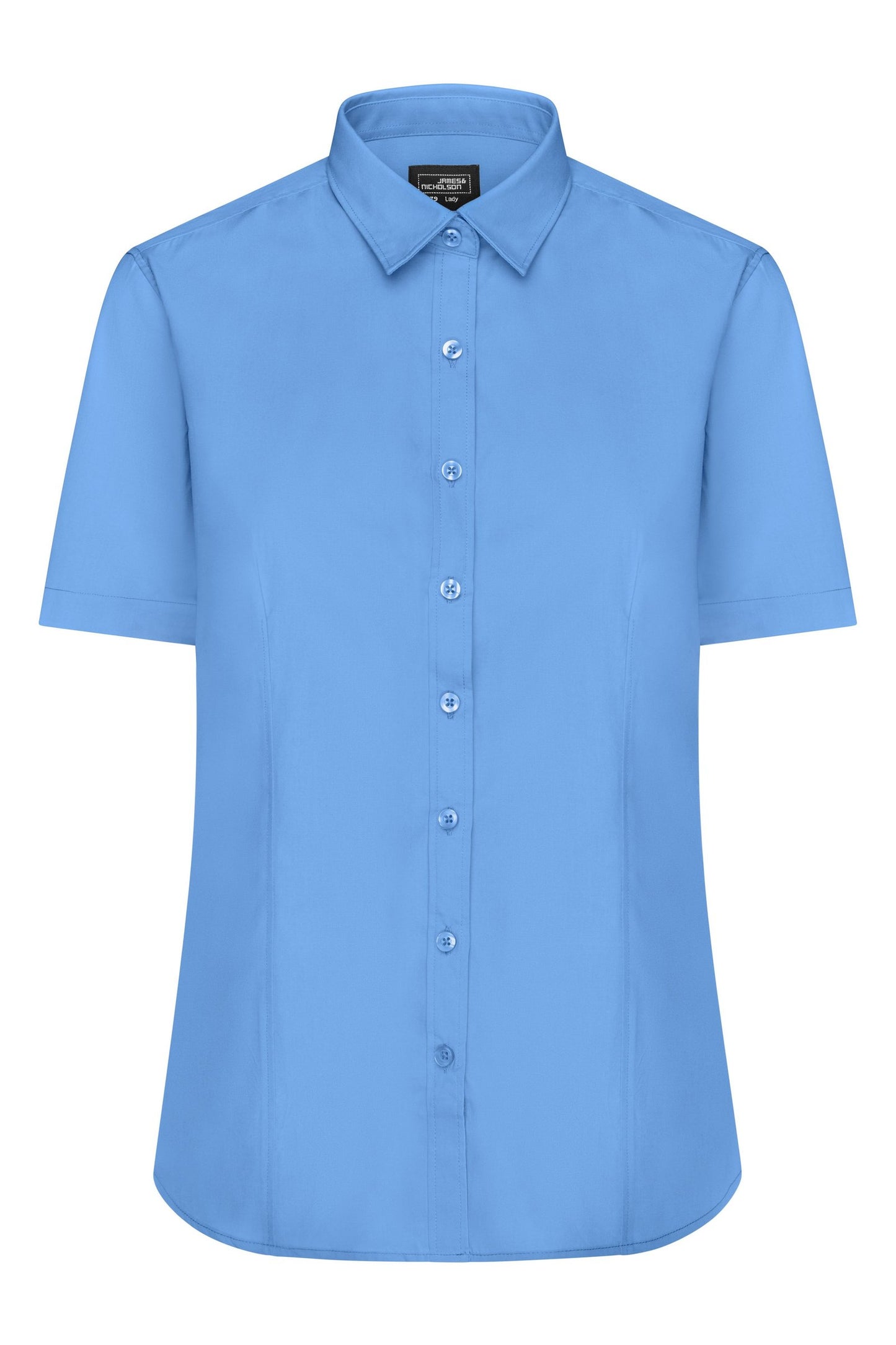Camisa Senhora Manga Curta em Popelina Fácil Cuidado