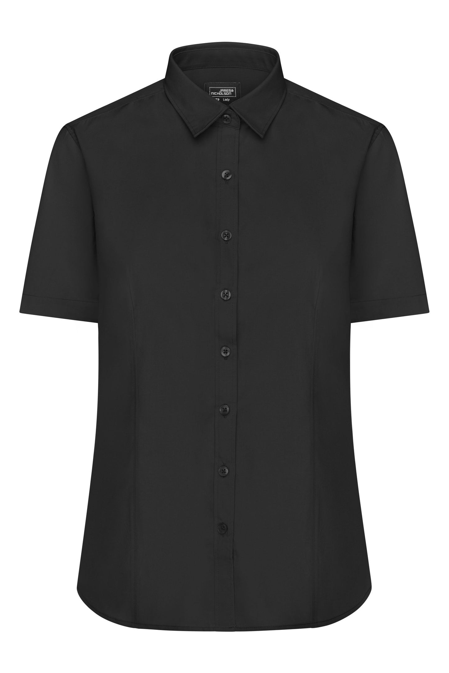 Camisa Senhora Manga Curta em Popelina Fácil Cuidado