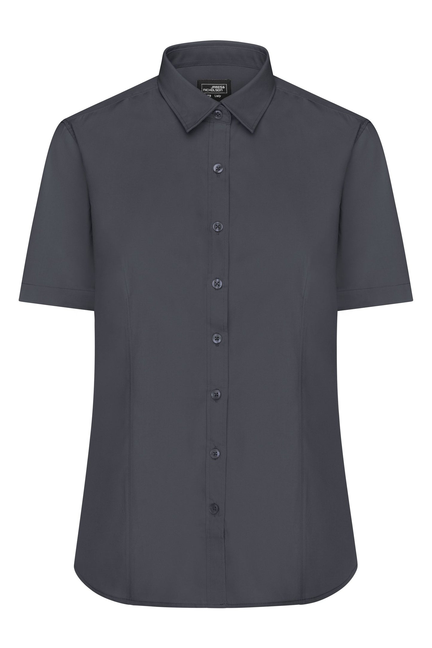 Camisa Senhora Manga Curta em Popelina Fácil Cuidado