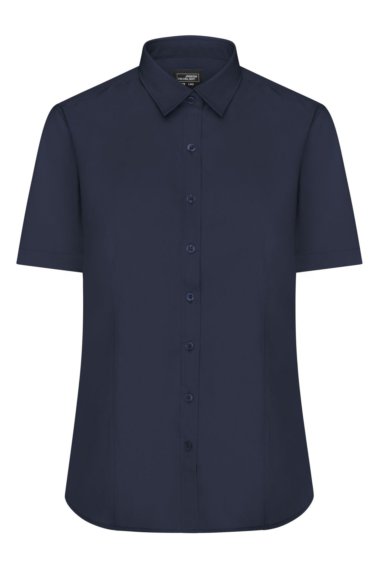 Camisa Senhora Manga Curta em Popelina Fácil Cuidado