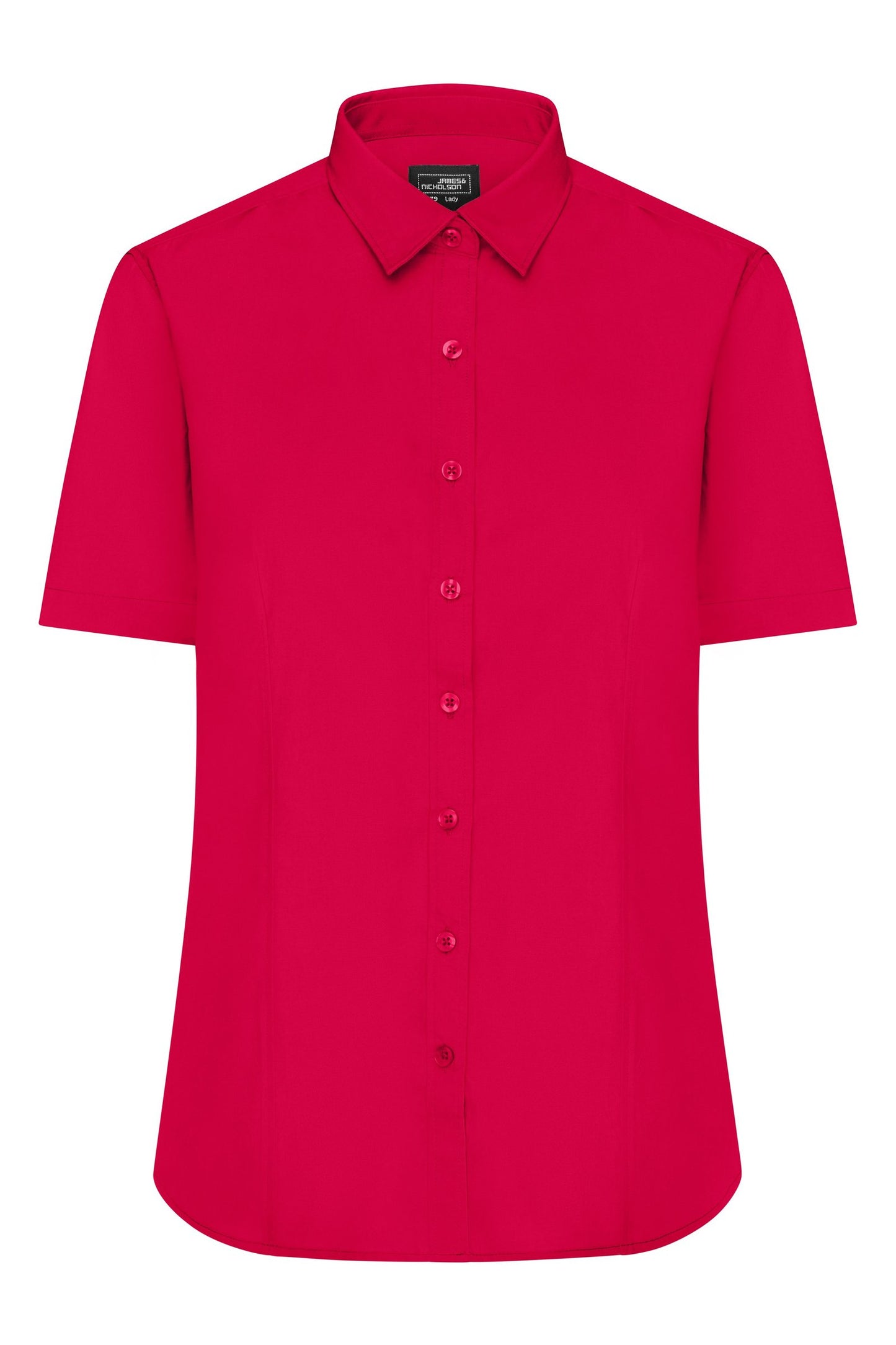 Camisa Senhora Manga Curta em Popelina Fácil Cuidado