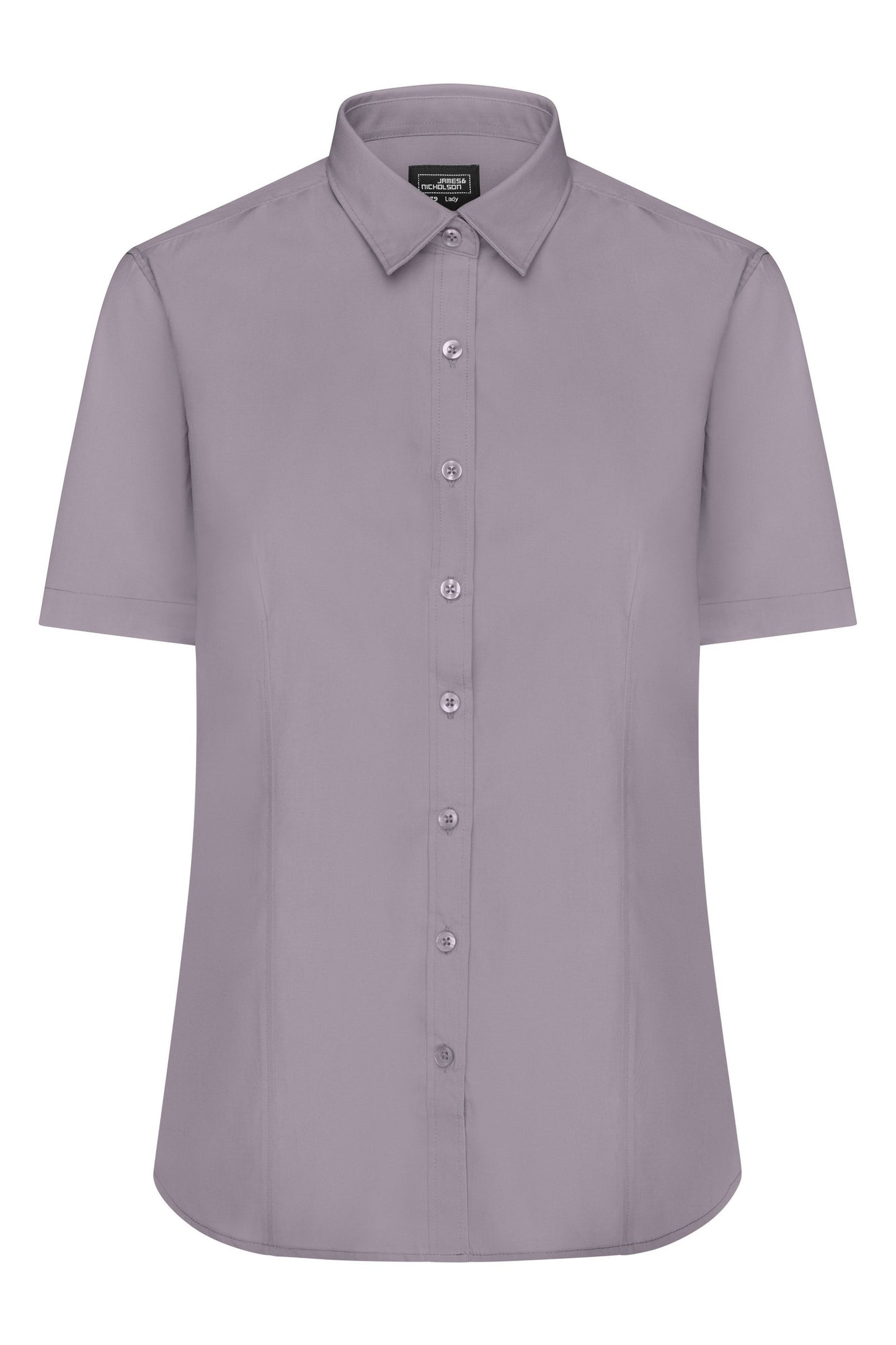 Camisa Senhora Manga Curta em Popelina Fácil Cuidado