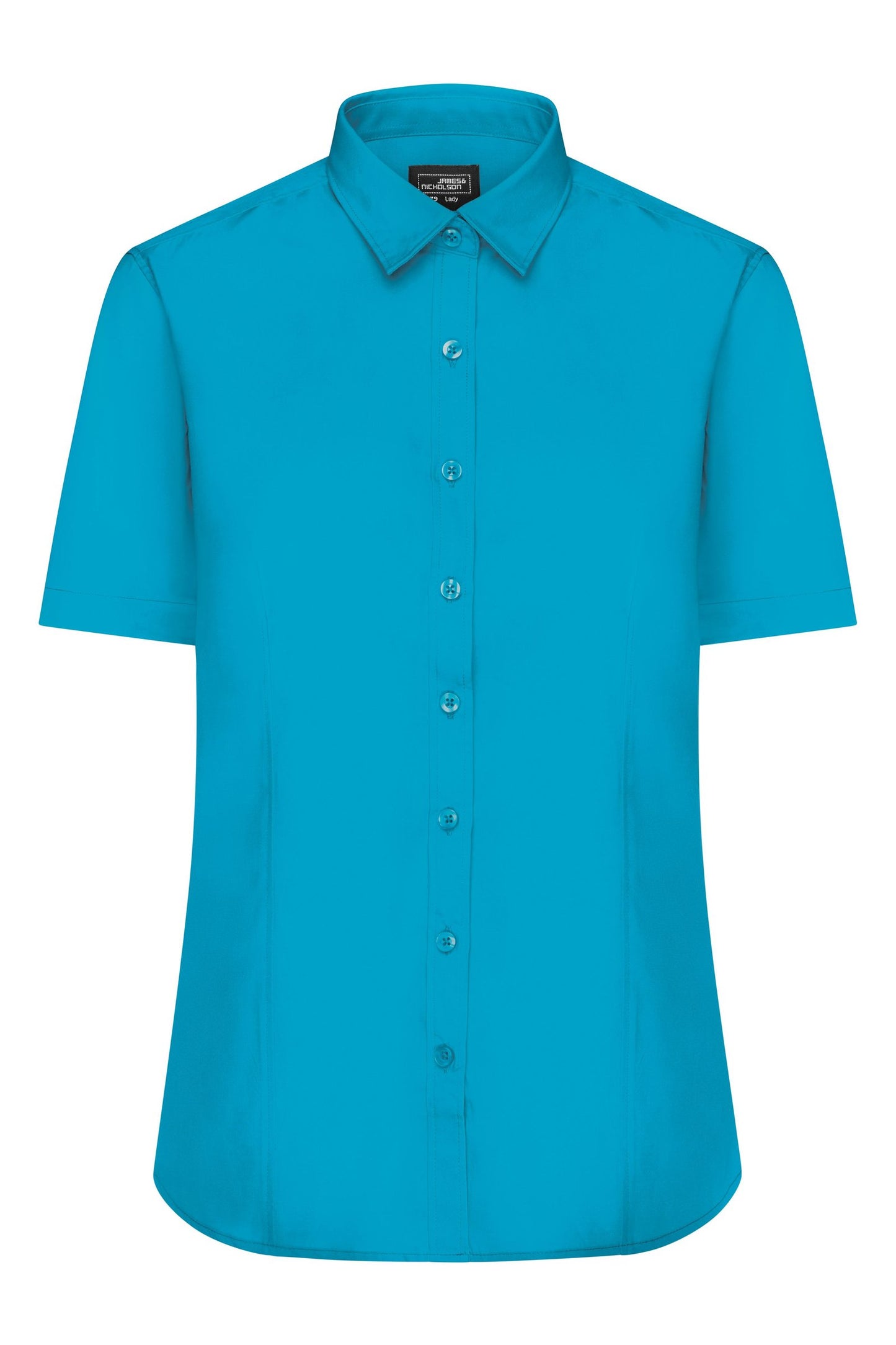 Camisa Senhora Manga Curta em Popelina Fácil Cuidado