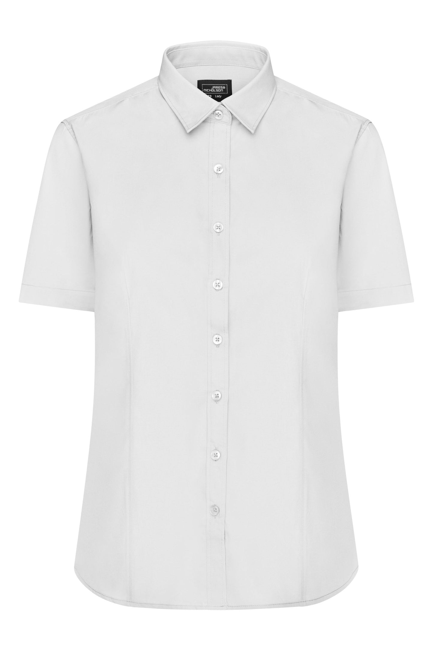 Camisa Senhora Manga Curta em Popelina Fácil Cuidado