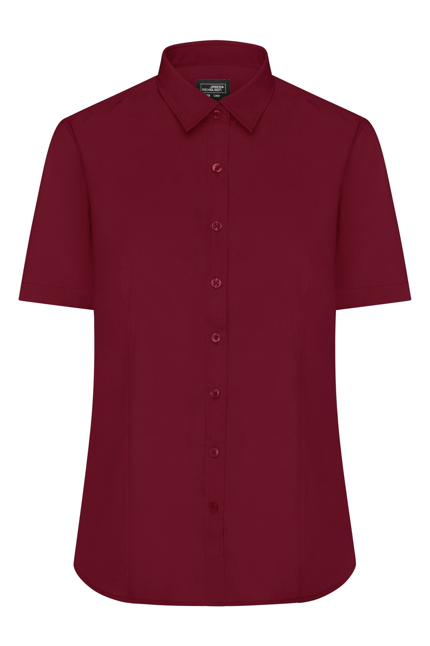 Camisa Senhora Manga Curta em Popelina Fácil Cuidado
