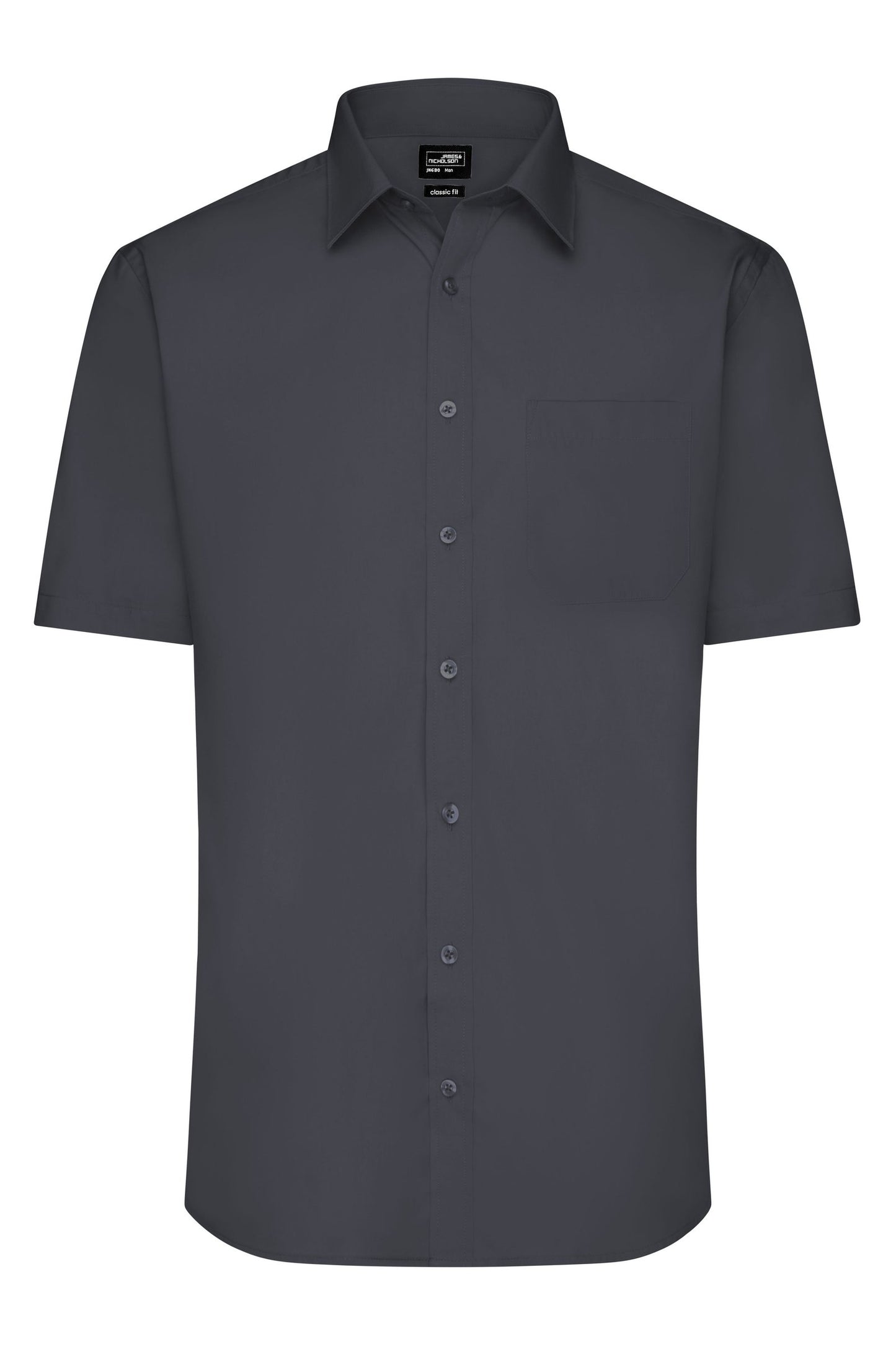 Camisa Popelina Manga Curta Homem - Fácil Cuidado
