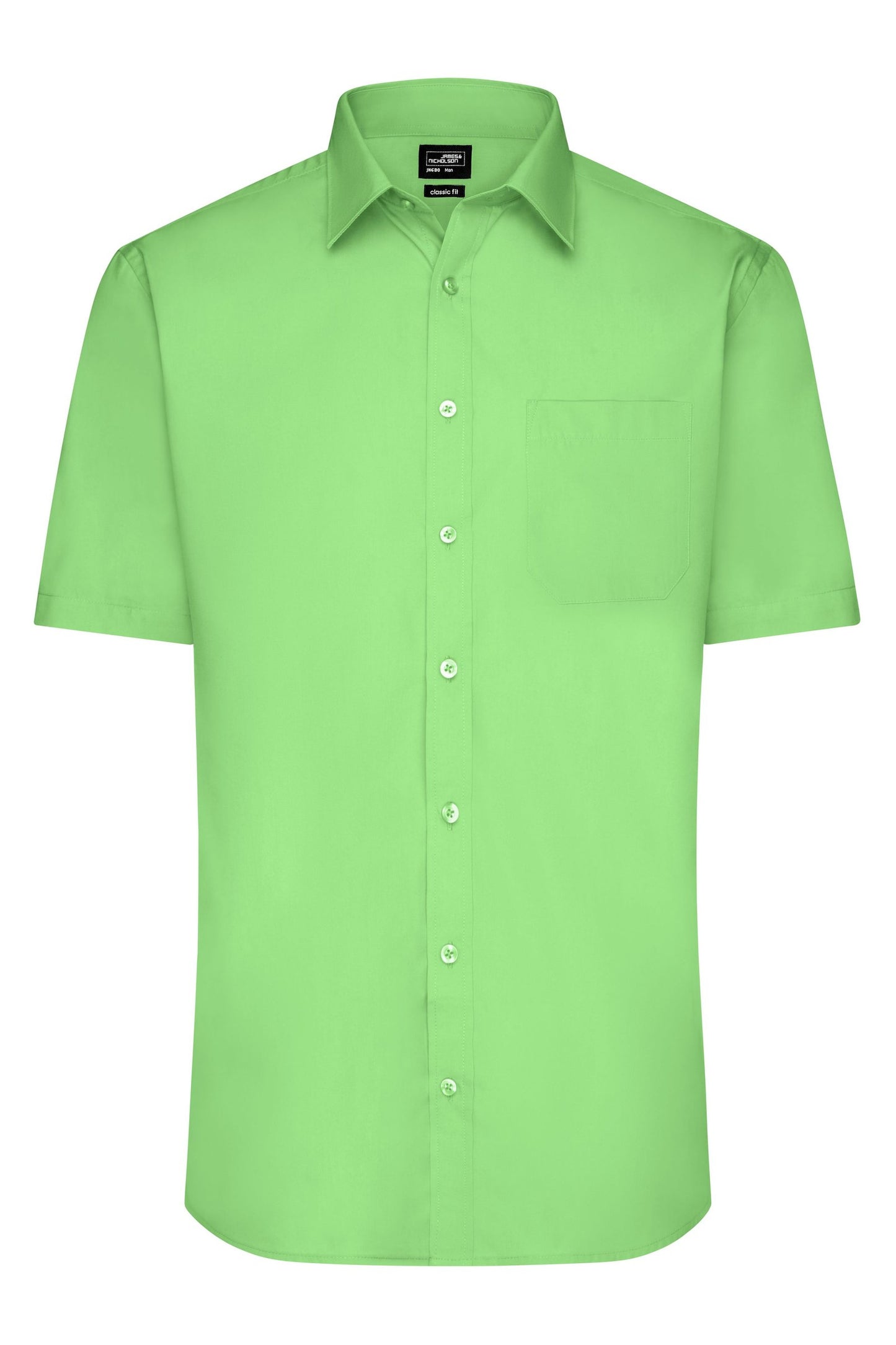 Camisa Popelina Manga Curta Homem - Fácil Cuidado