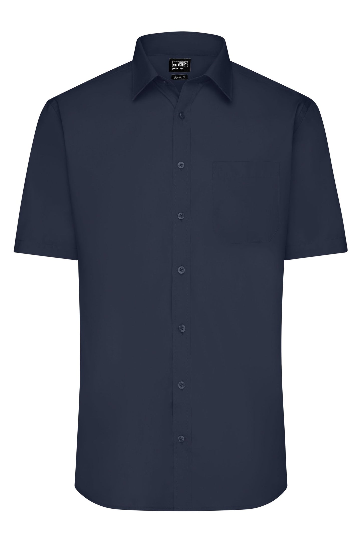 Camisa Popelina Manga Curta Homem - Fácil Cuidado