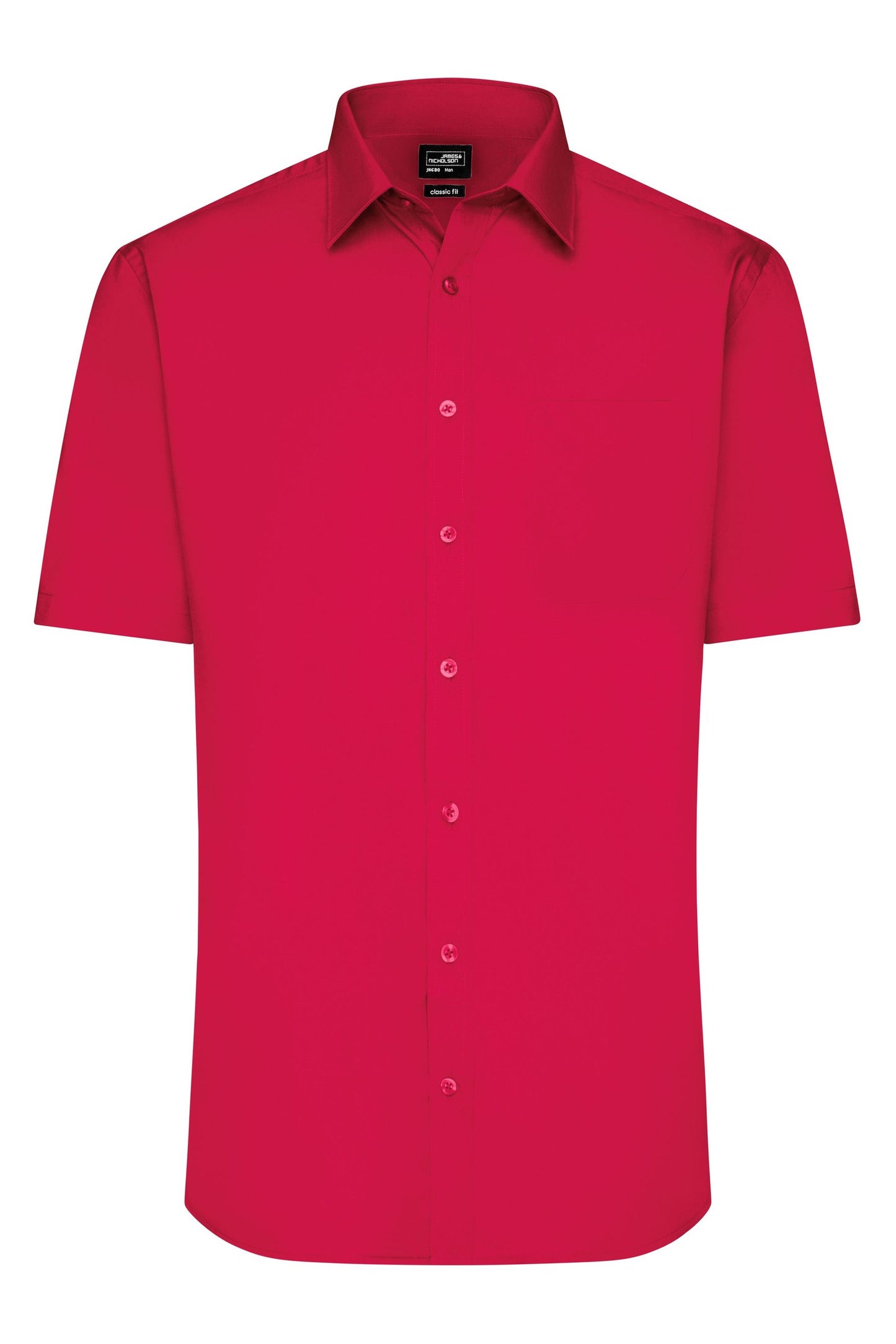 Camisa Popelina Manga Curta Homem - Fácil Cuidado