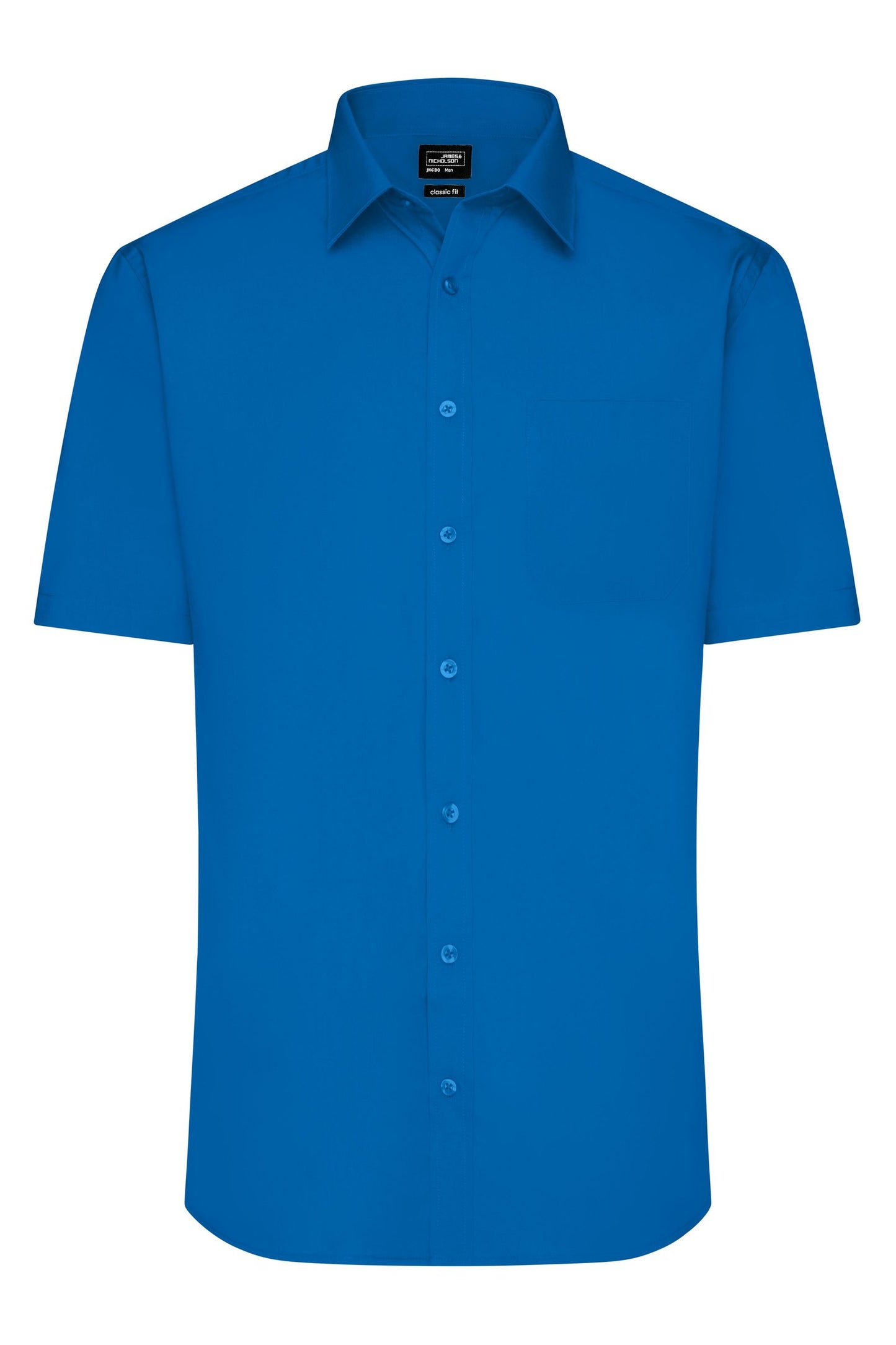 Camisa Popelina Manga Curta Homem - Fácil Cuidado