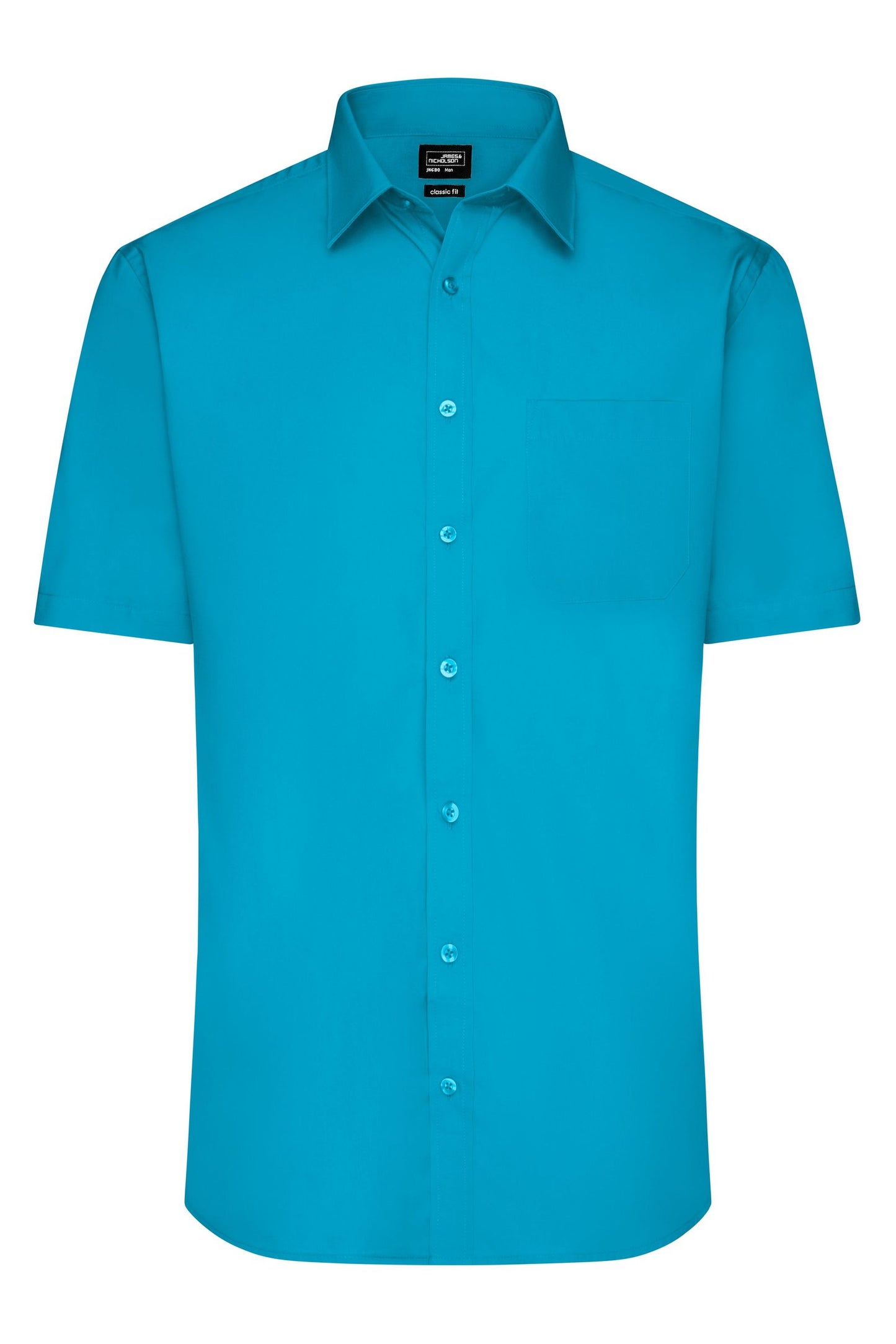 Camisa Popelina Manga Curta Homem - Fácil Cuidado