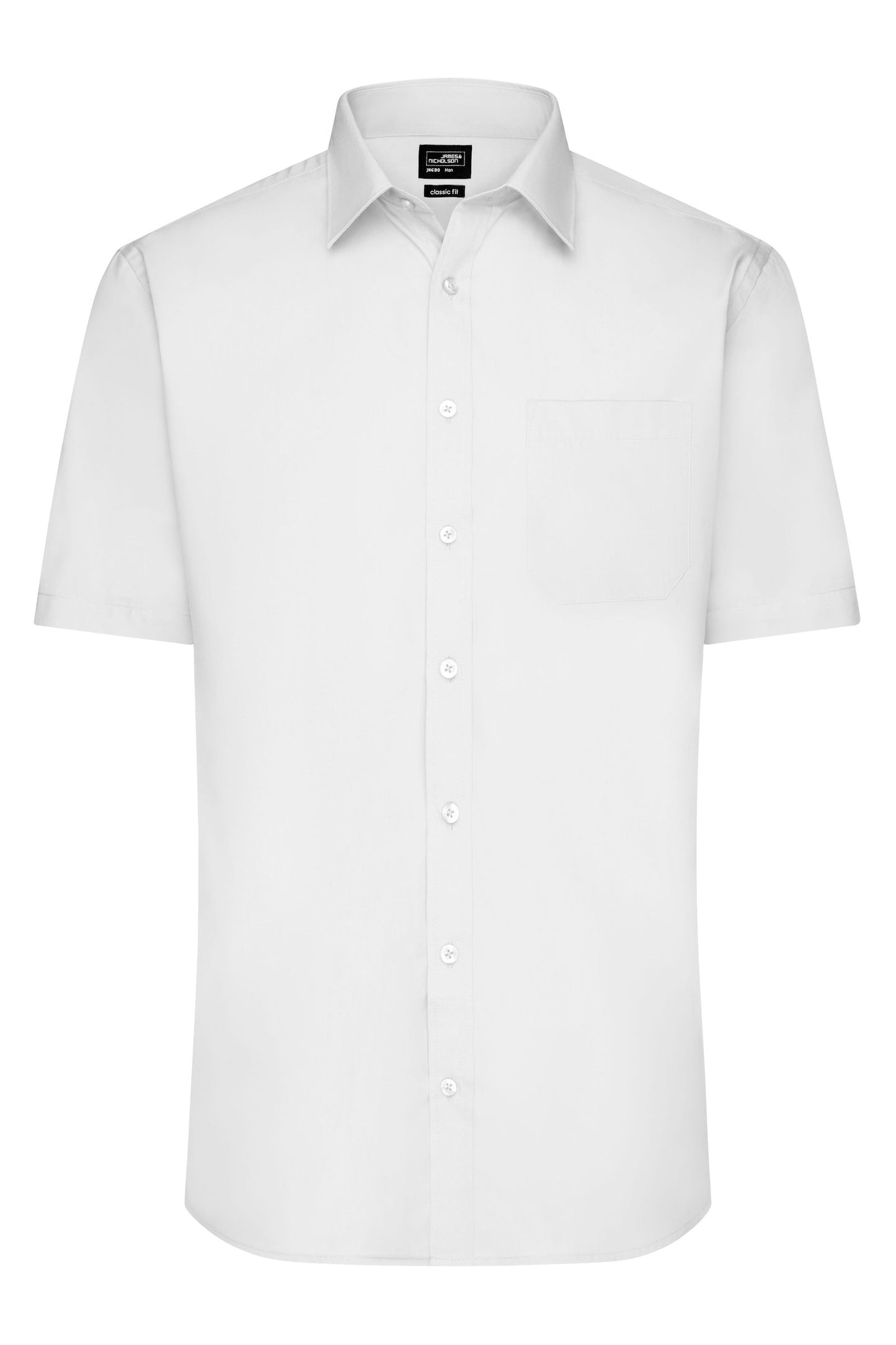 Camisa Popelina Manga Curta Homem - Fácil Cuidado