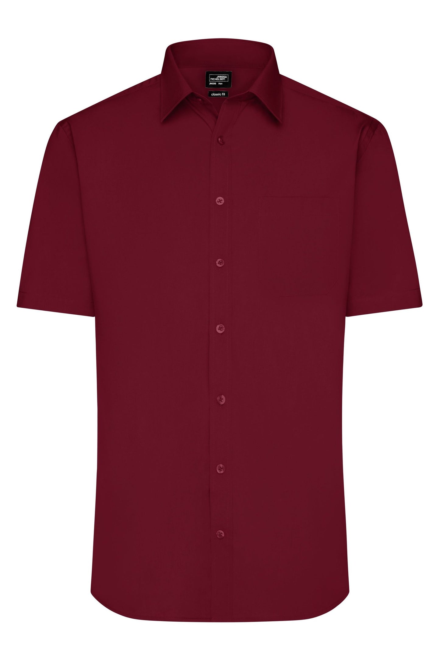 Camisa Popelina Manga Curta Homem - Fácil Cuidado