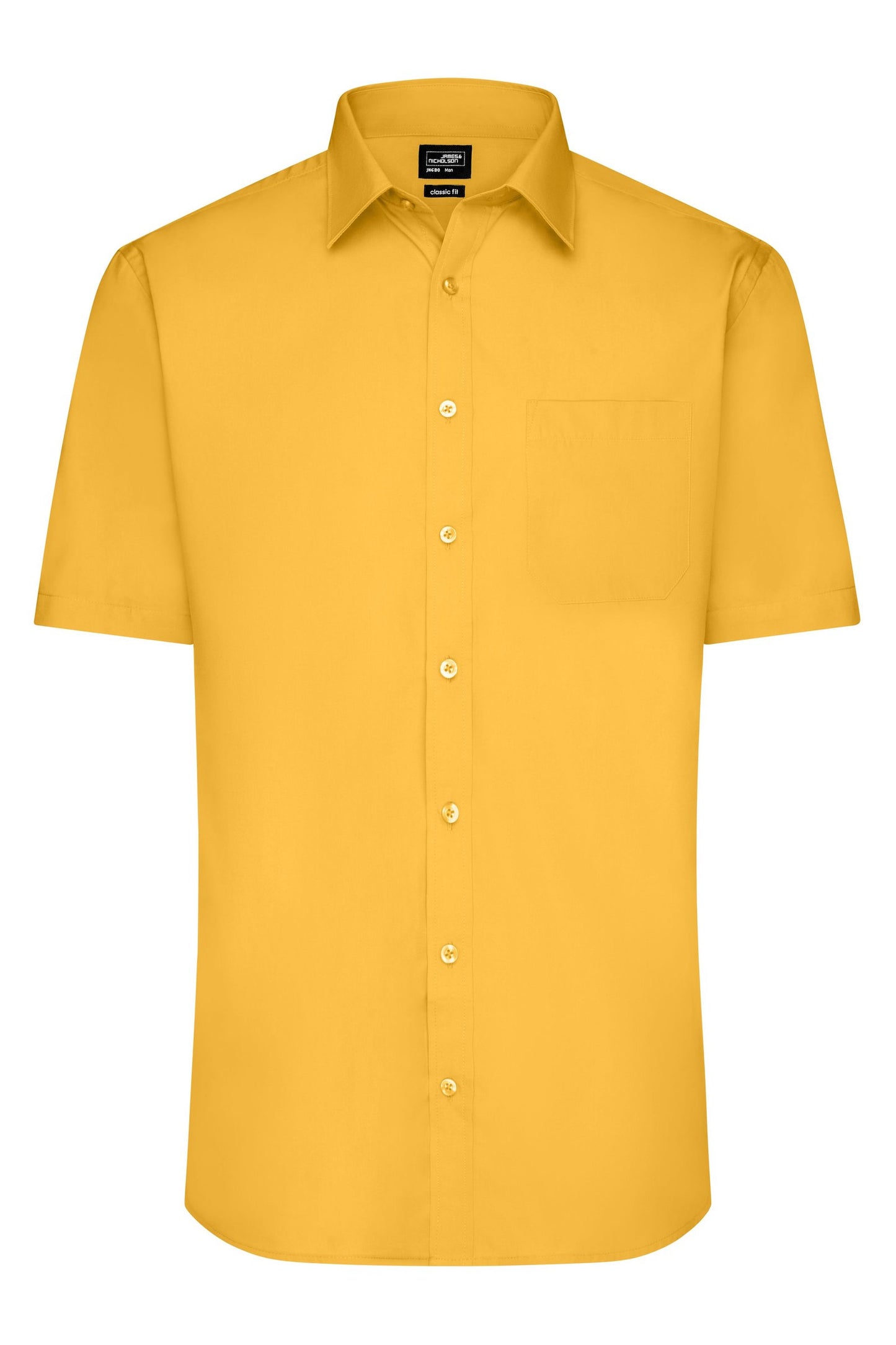 Camisa Popelina Manga Curta Homem - Fácil Cuidado