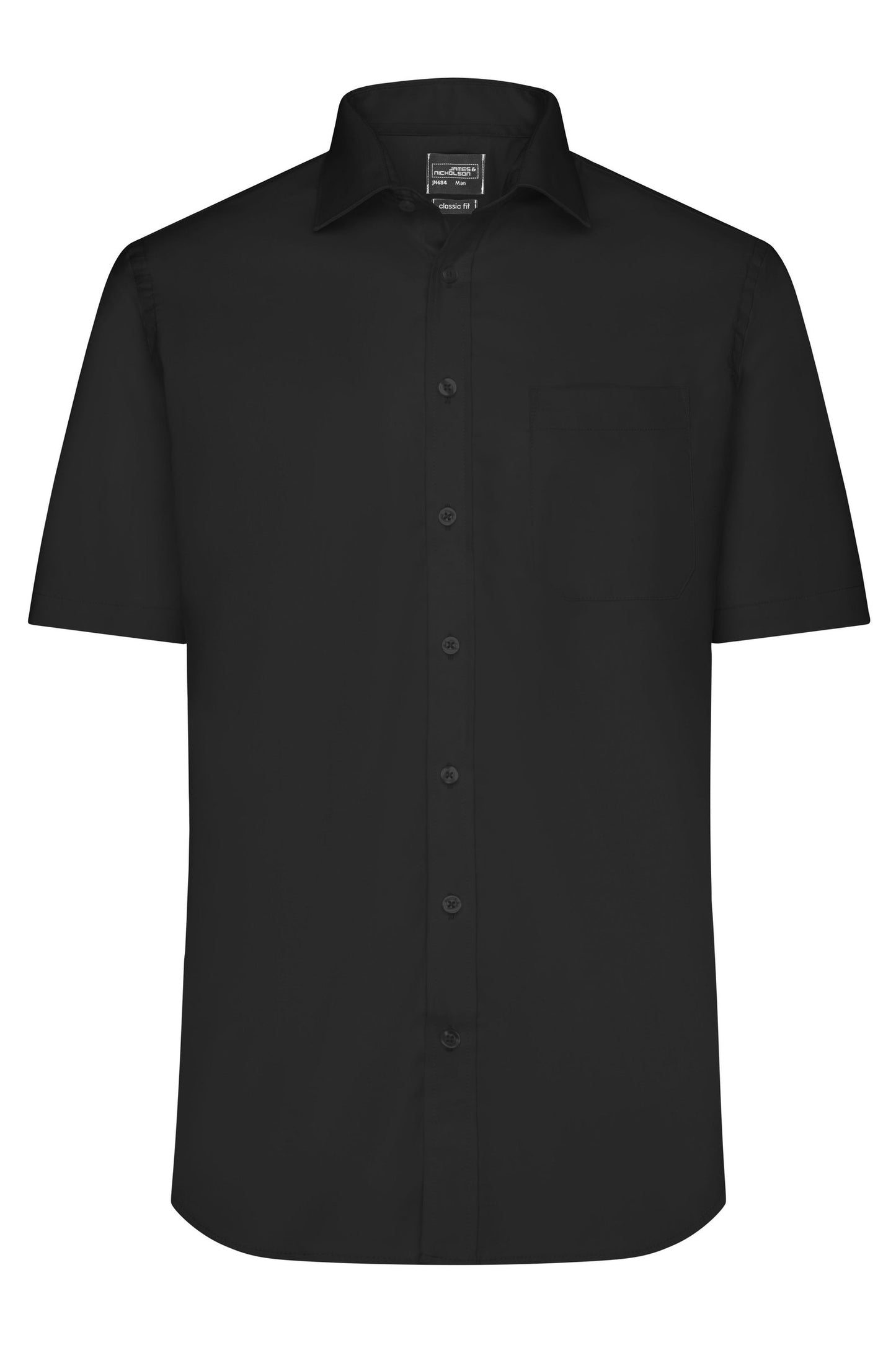 Camisa Masculina Manga Curta Micro-Twill Algodão