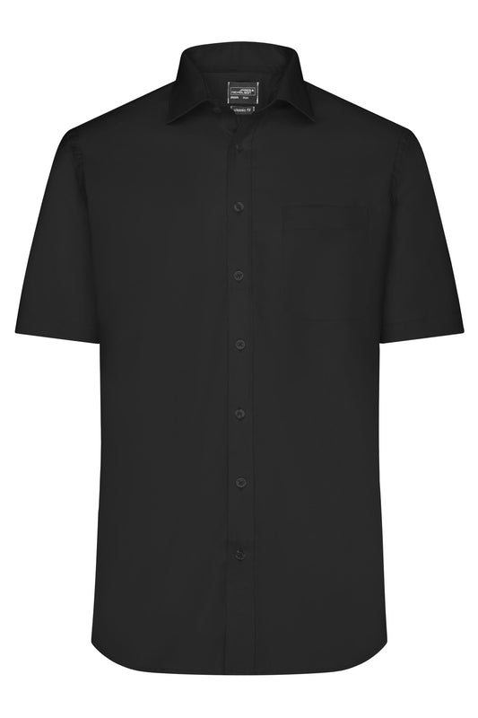 Camisa Masculina Manga Curta Micro-Twill Algodão