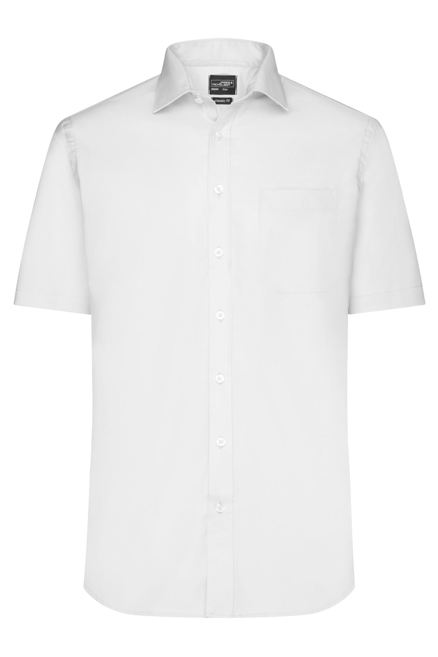 Camisa Masculina Manga Curta Micro-Twill Algodão