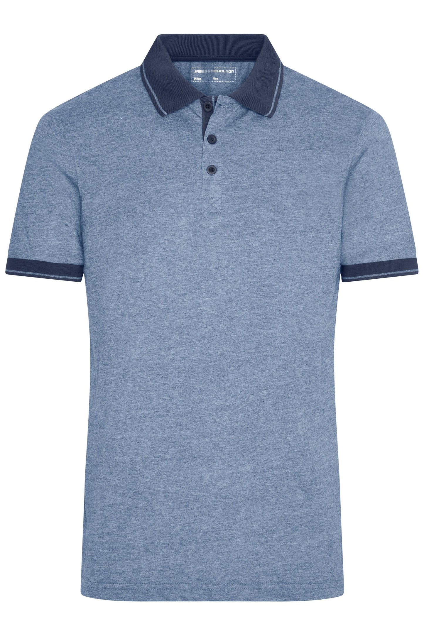 Polo Mesclado Masculino com Detalhes Modernos