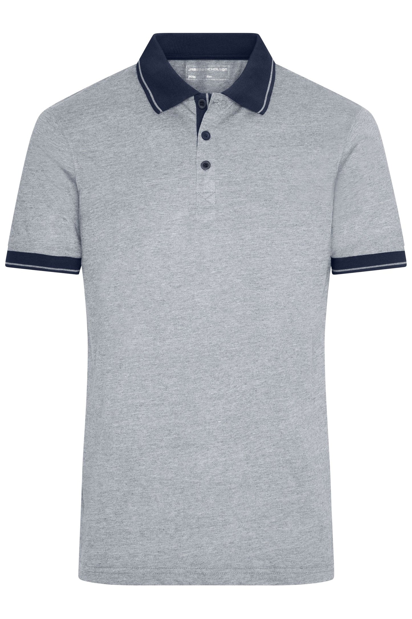 Polo Mesclado Masculino com Detalhes Modernos