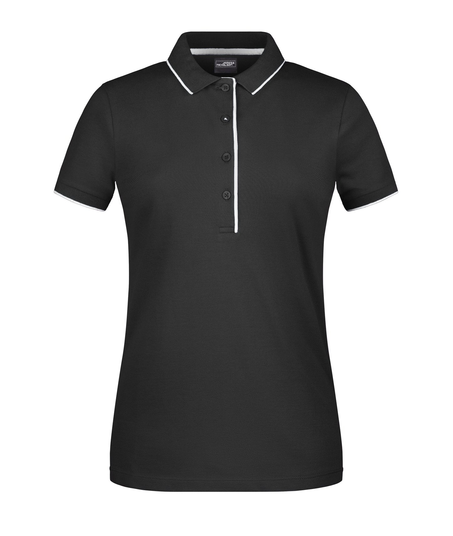Polo Senhora com Risca Contrastante - Estilo Clássico