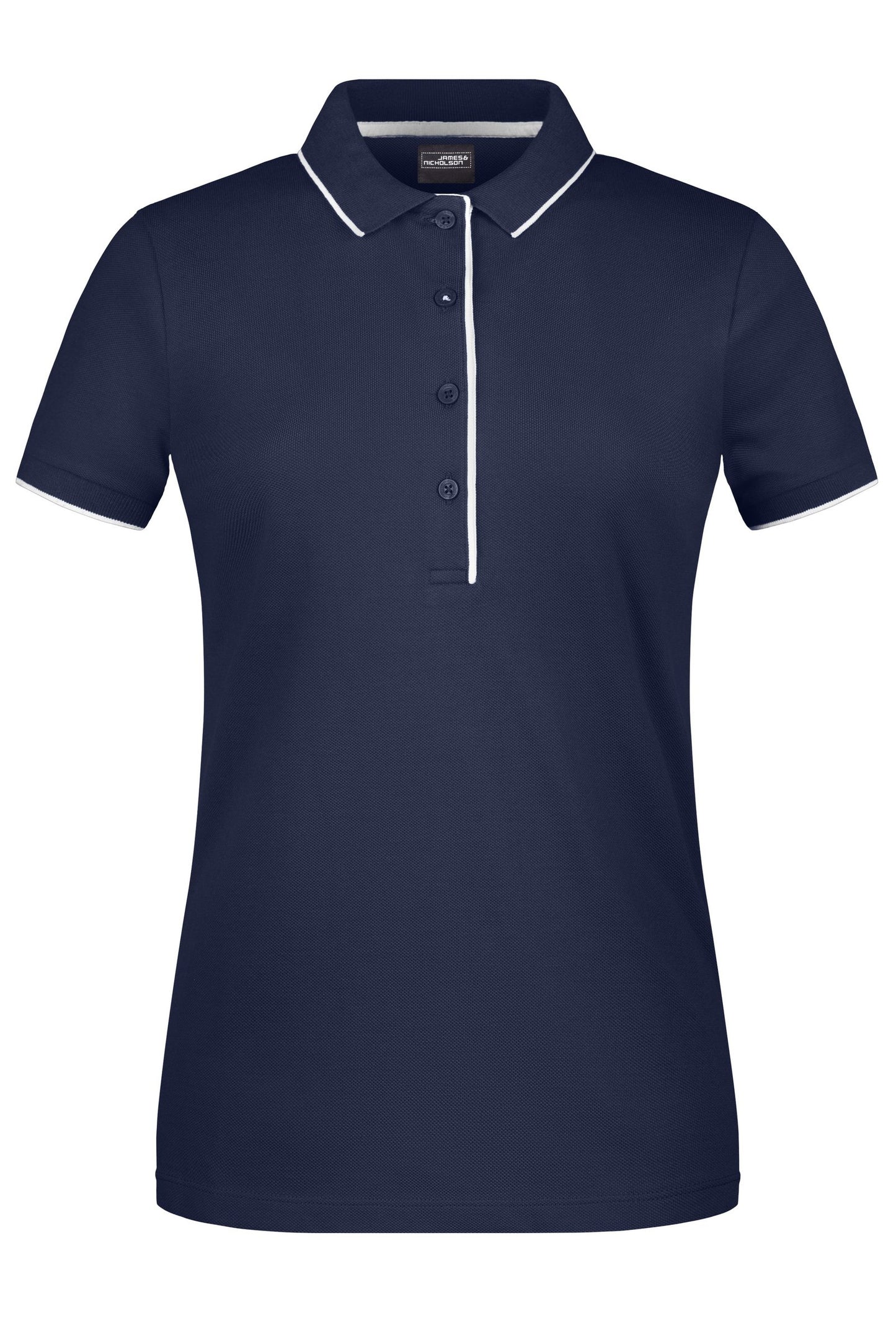 Polo Senhora com Risca Contrastante - Estilo Clássico
