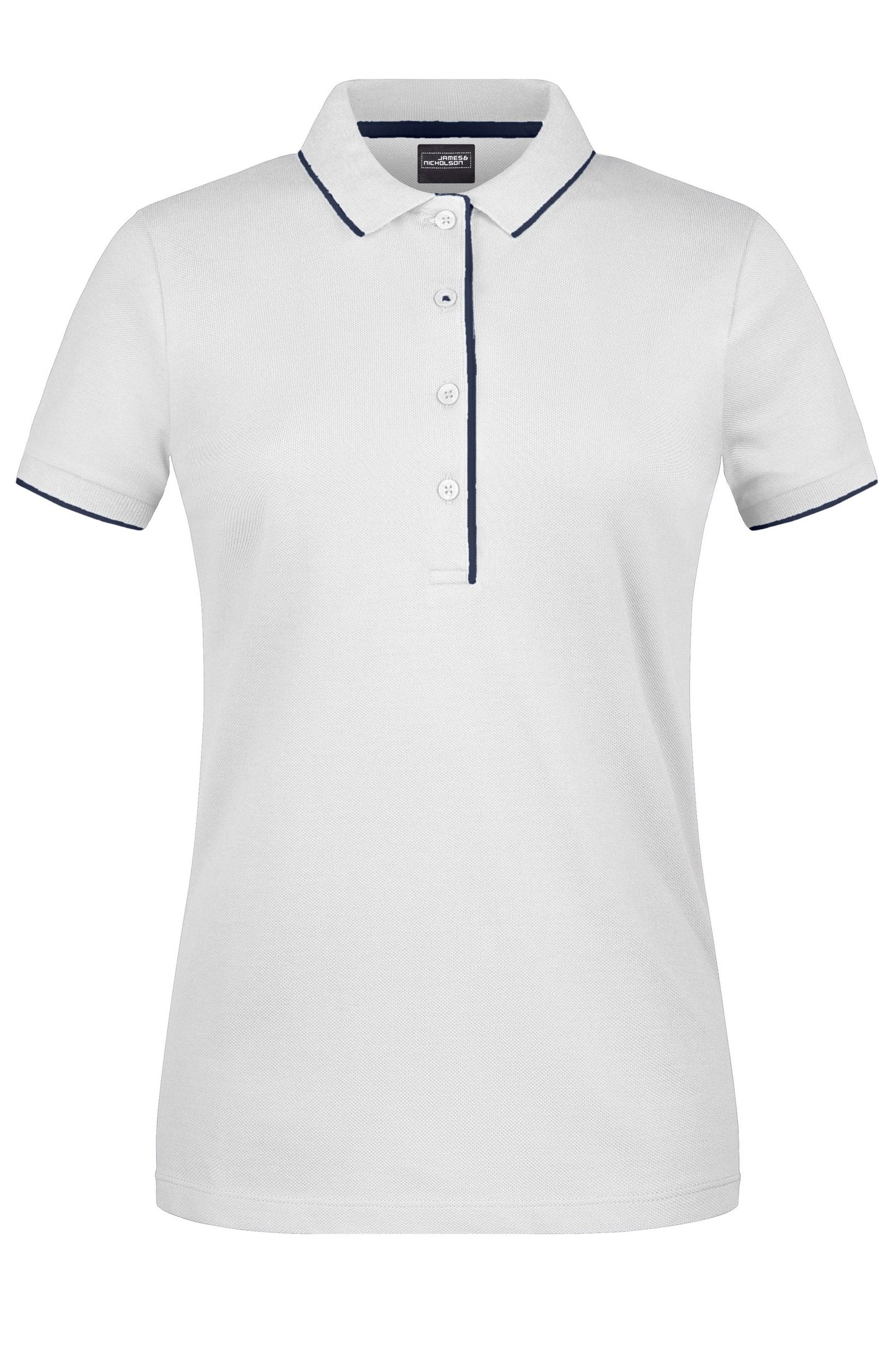 Polo Senhora com Risca Contrastante - Estilo Clássico