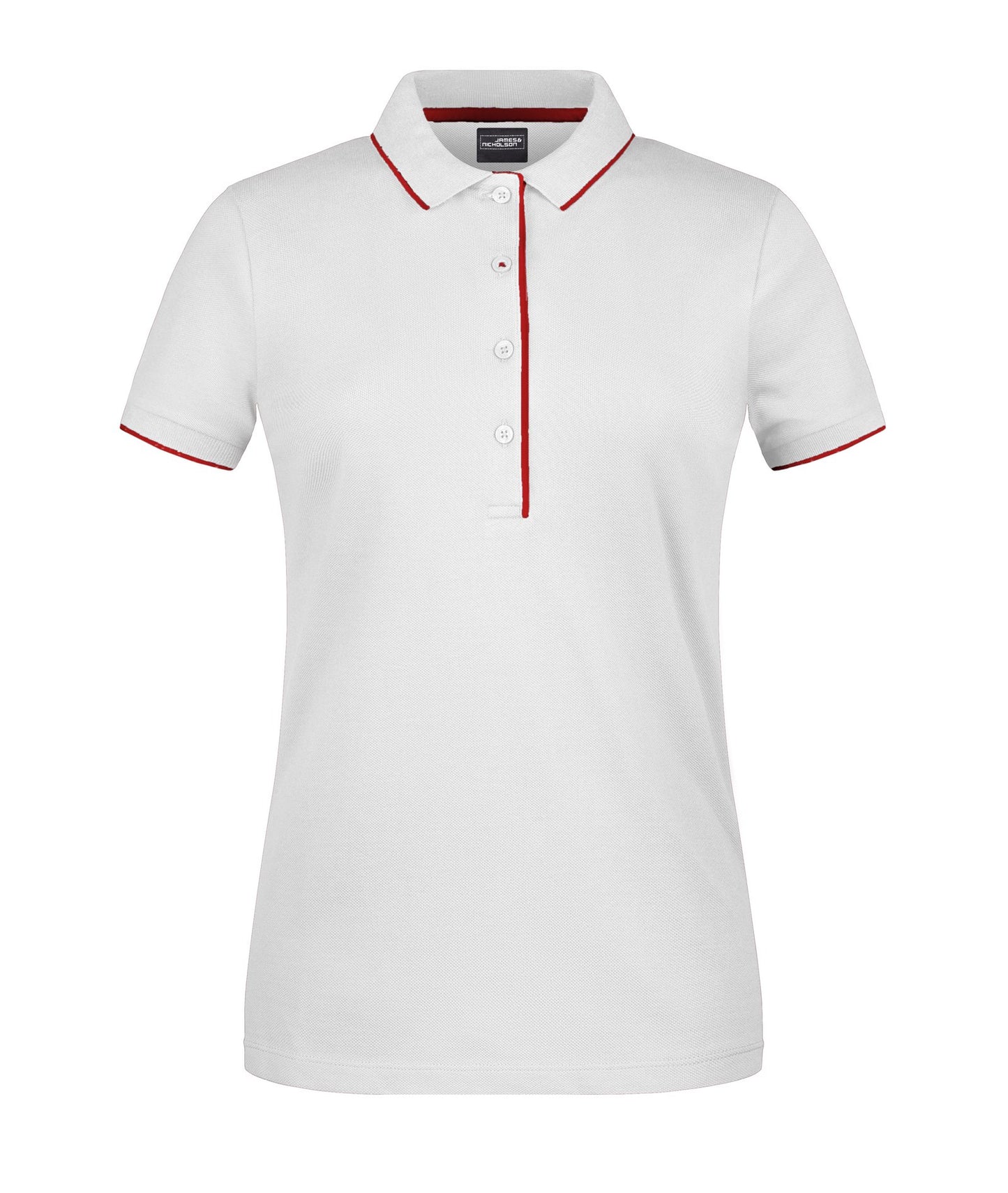 Polo Senhora com Risca Contrastante - Estilo Clássico