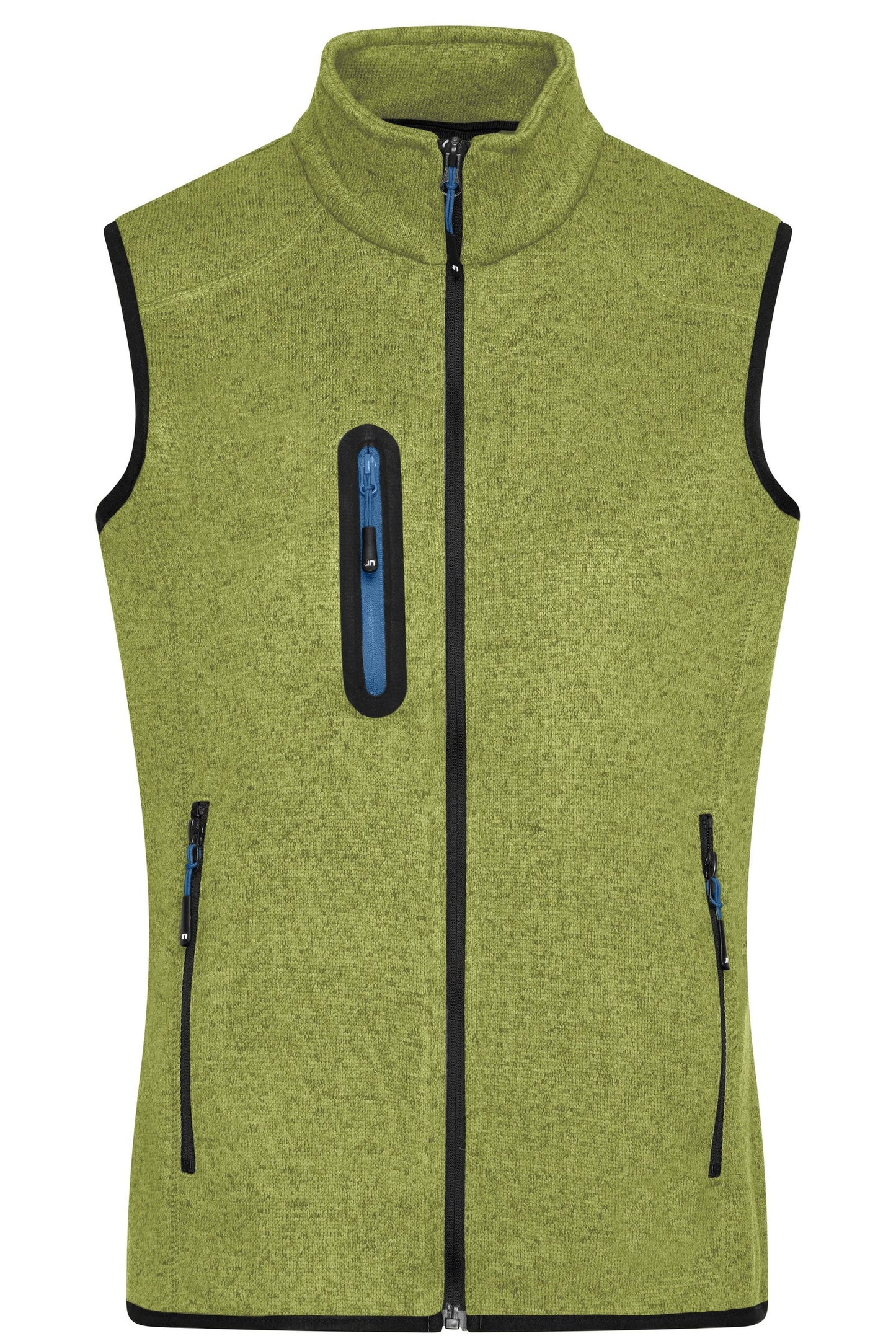 Colete de Pêlo Cardado Masculino com Gola Alta
