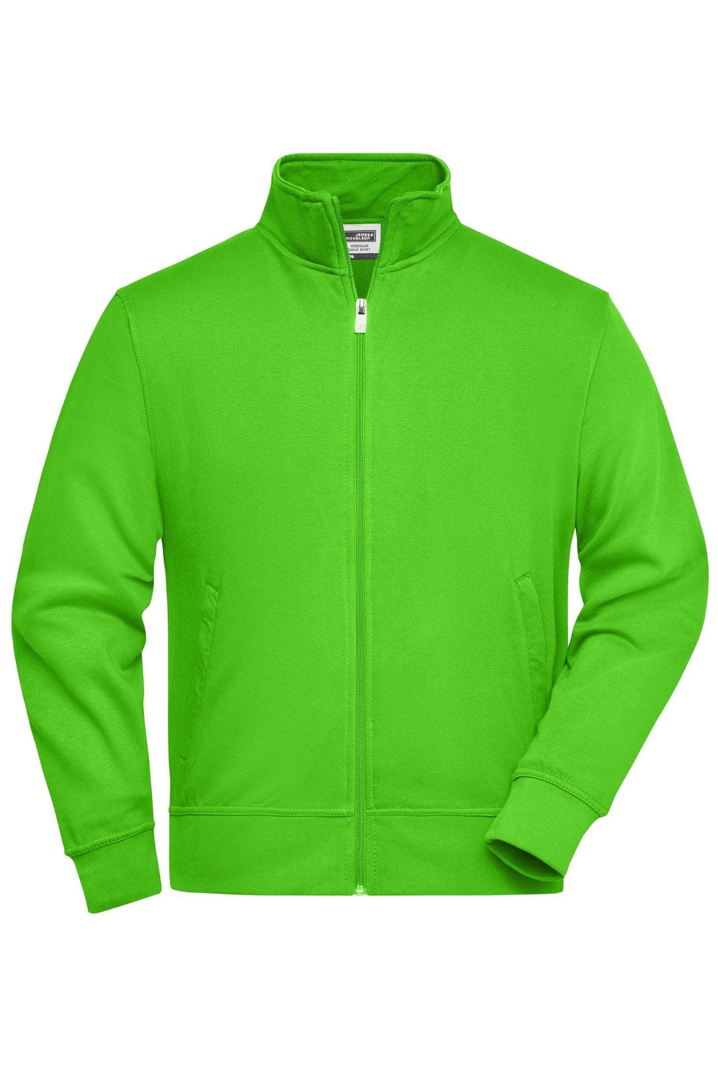 Casaco Sweat com Fecho e Gola Alta para Trabalho