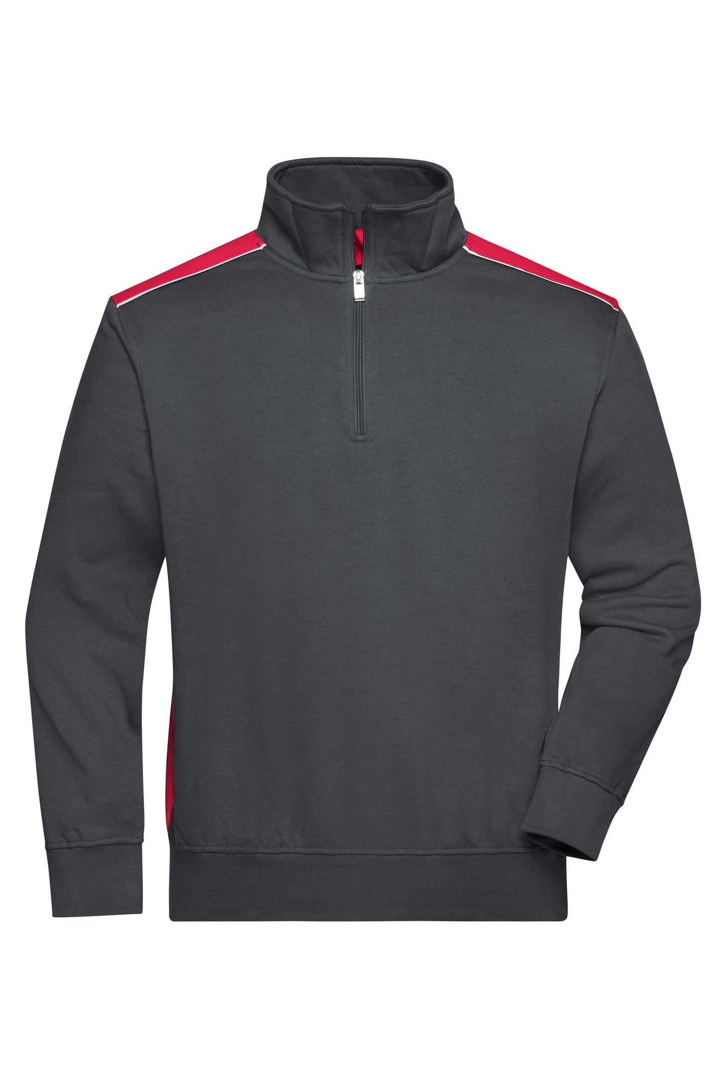 Sweatshirt Workwear com Meio Zíper e Detalhes Contrastantes