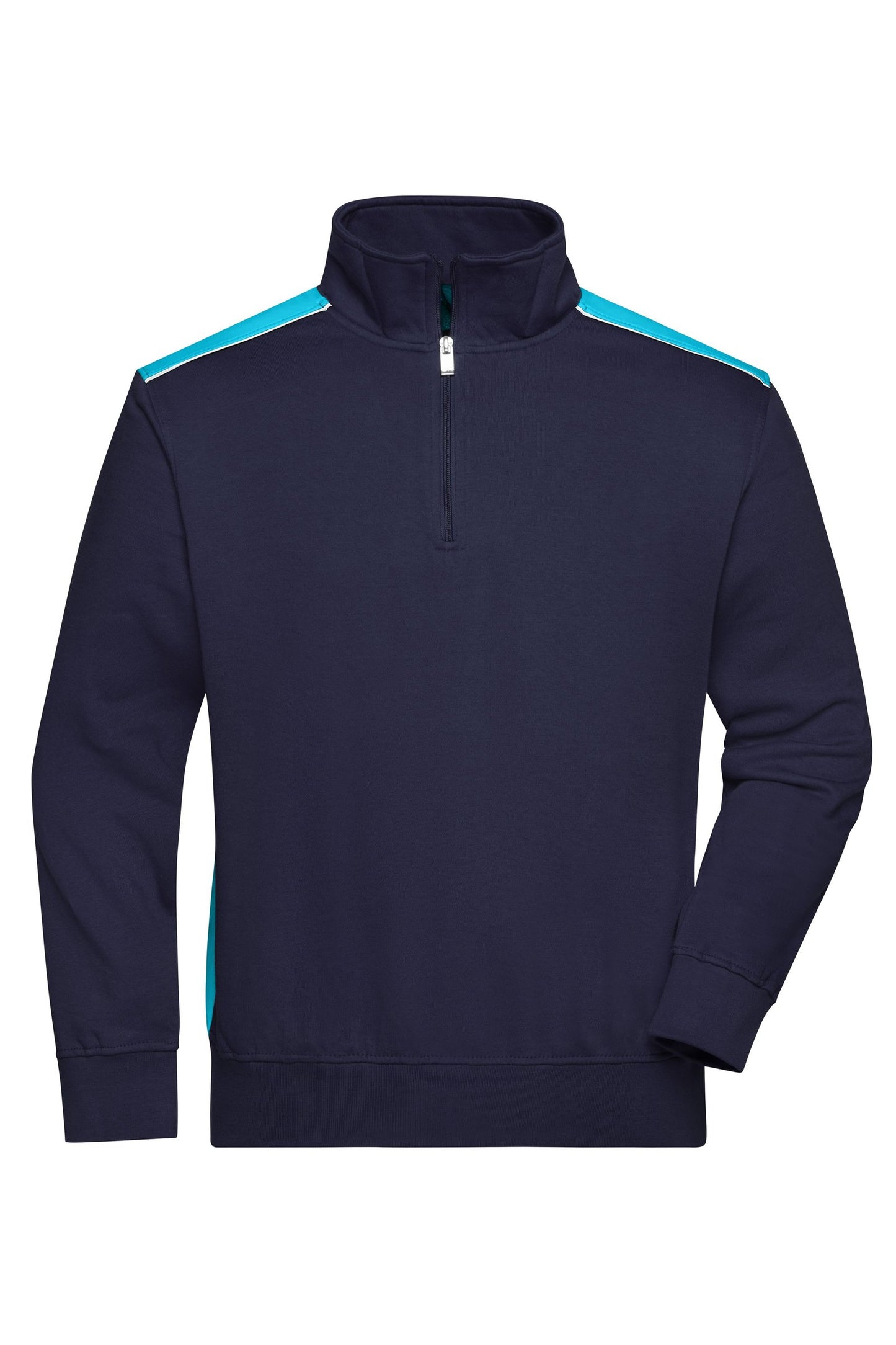 Sweatshirt Workwear com Meio Zíper e Detalhes Contrastantes