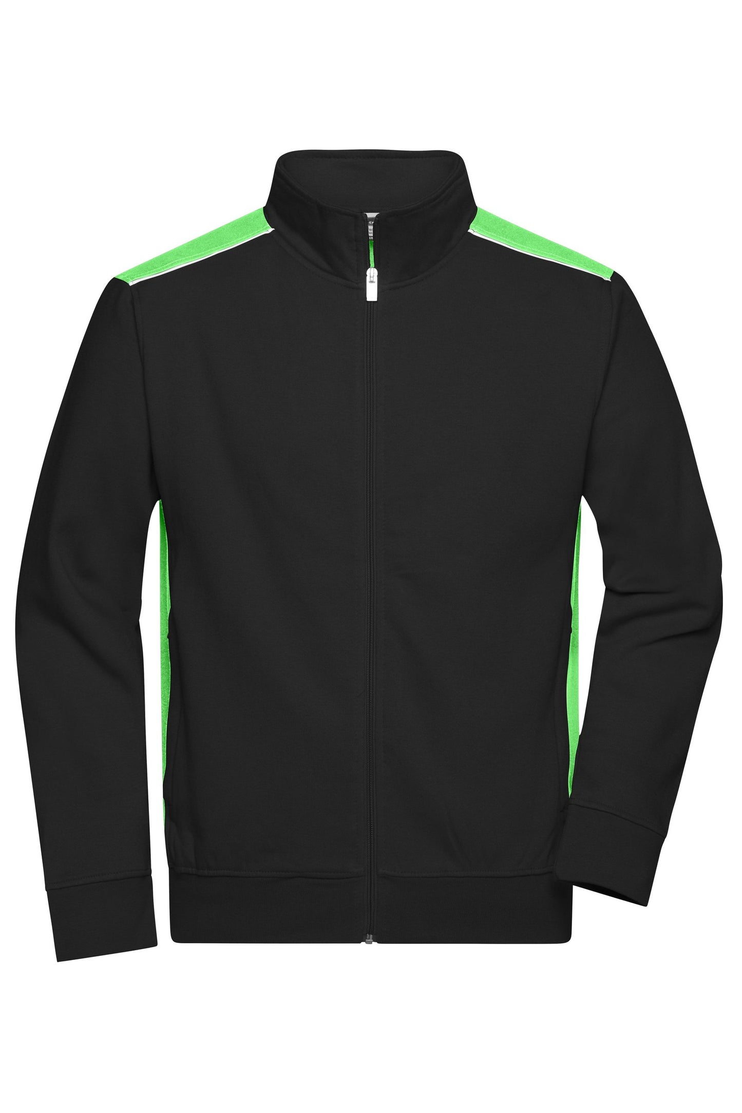 Sweat Jacket Workwear com Gola Alta e Detalhes Contrastantes