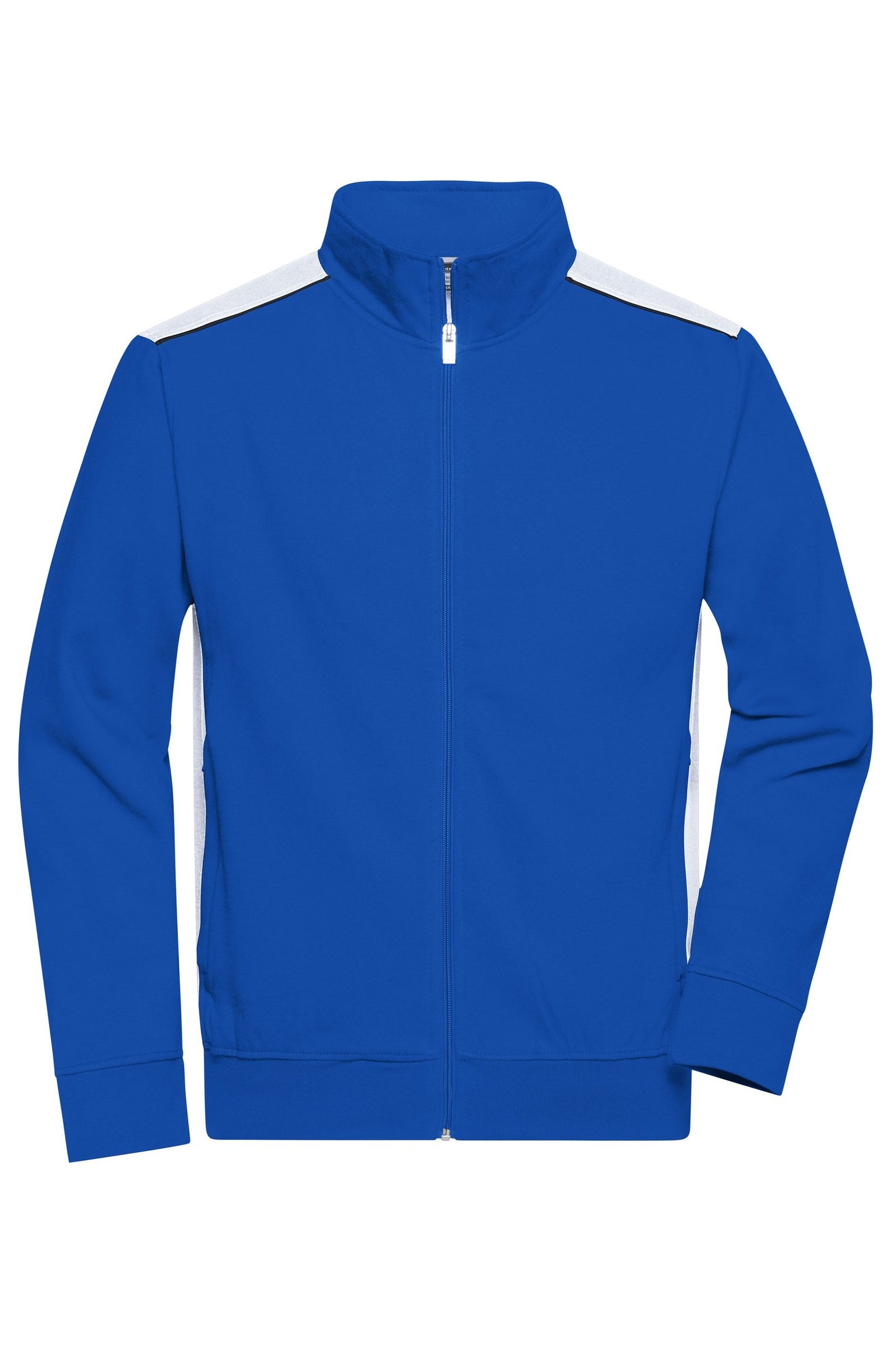 Sweat Jacket Workwear com Gola Alta e Detalhes Contrastantes