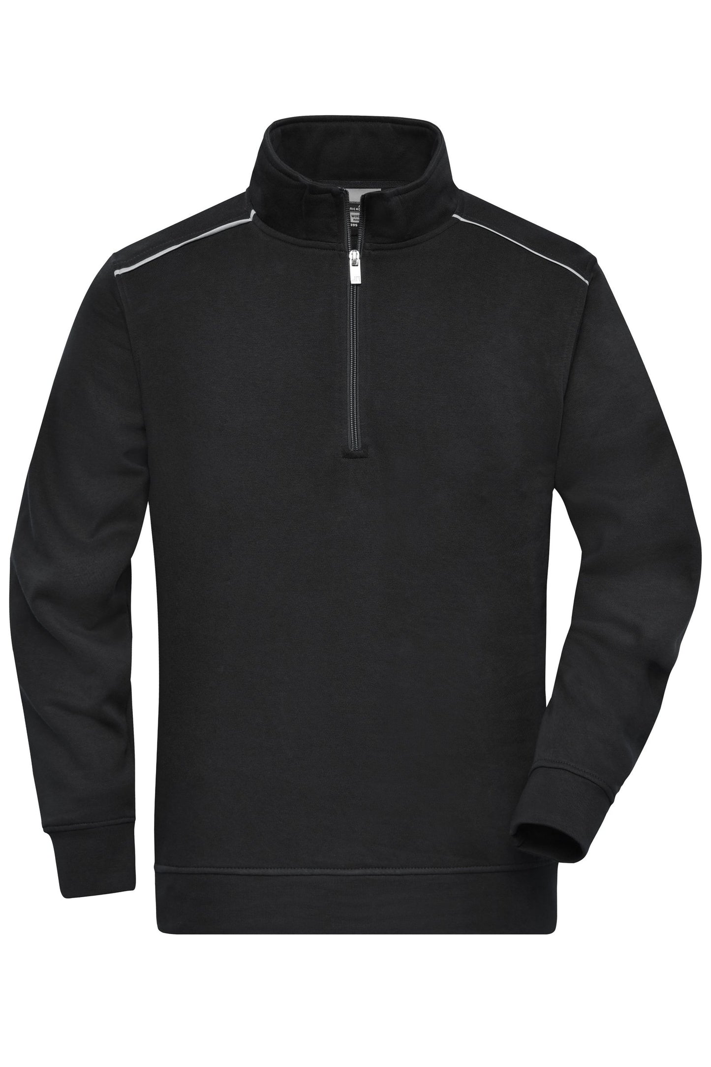 Sweatshirt Workwear Half-Zip com Gola Alta e Piping