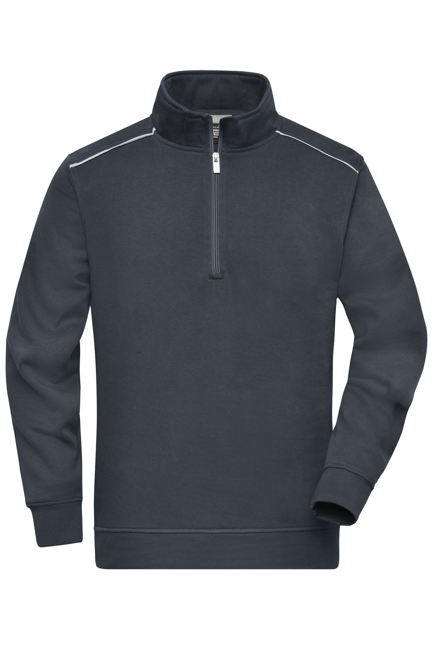 Sweatshirt Workwear Half-Zip com Gola Alta e Piping