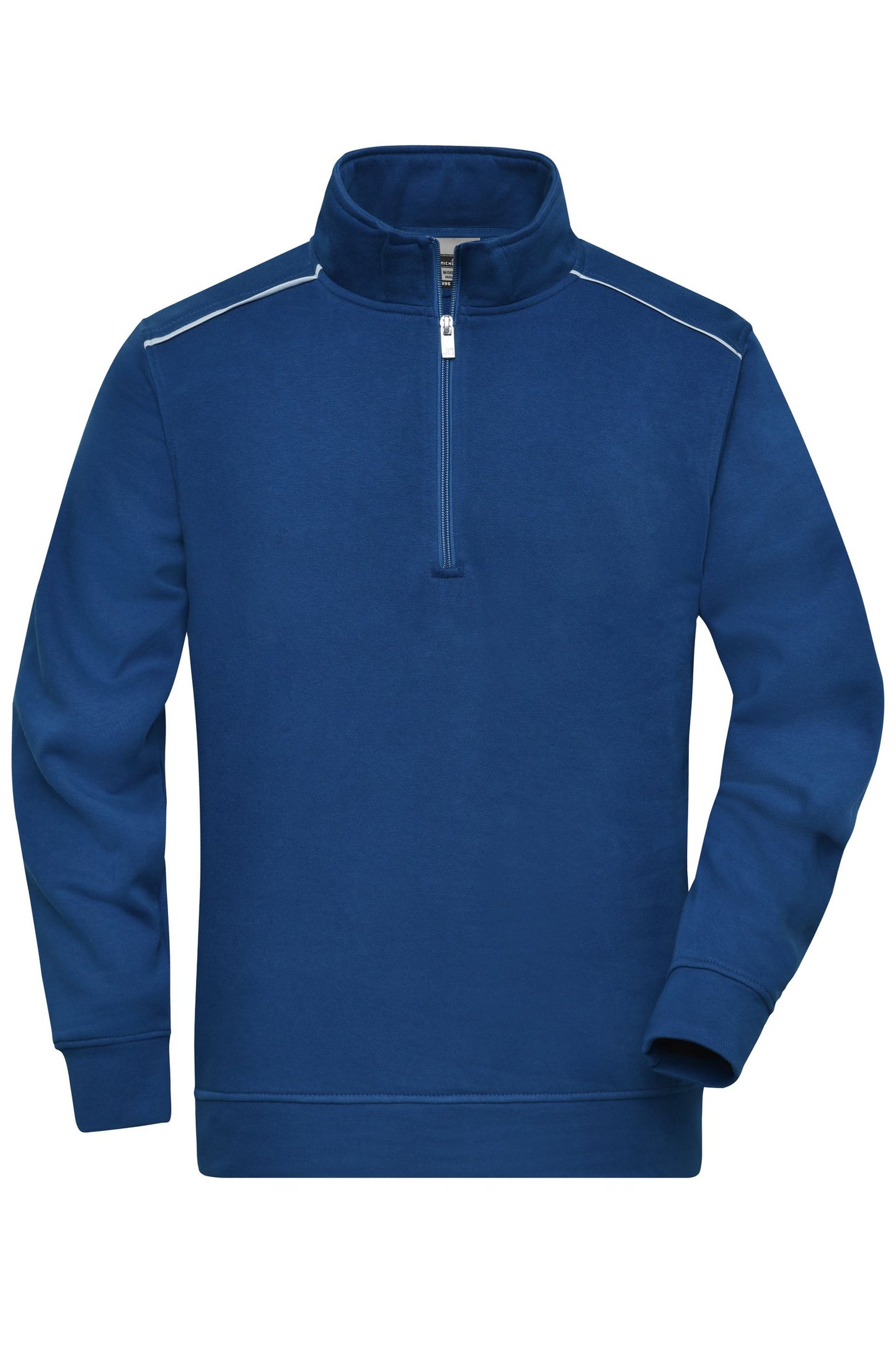 Sweatshirt Workwear Half-Zip com Gola Alta e Piping