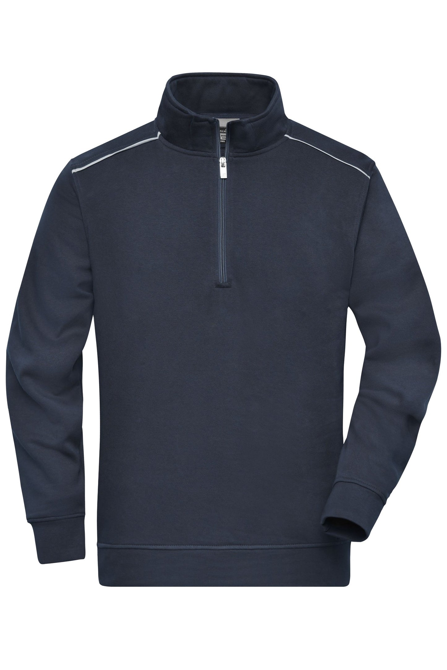Sweatshirt Workwear Half-Zip com Gola Alta e Piping